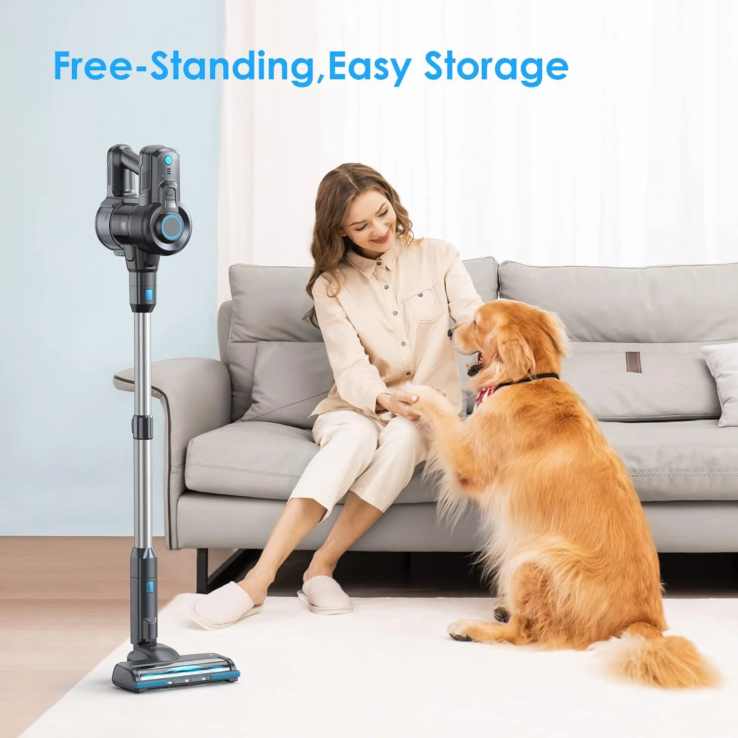 جاروبرقی شارژی اورایمو، جاروبرقی عصایی ارتقا یافته مدل OSV-102B با قابلیت ایستادن خودکار، جاروبرقی شارژی برای موی حیوانات خانگی، فرش، کف چوبی سخت جاروبرقی شارژی اورایمو، جاروبرقی عصایی ارتقا یافته مدل OSV-102B با قابلیت ایستادن خودکار، جاروبرقی شارژی برای موی حیوانات خانگی، فرش، کف چوبی سخت