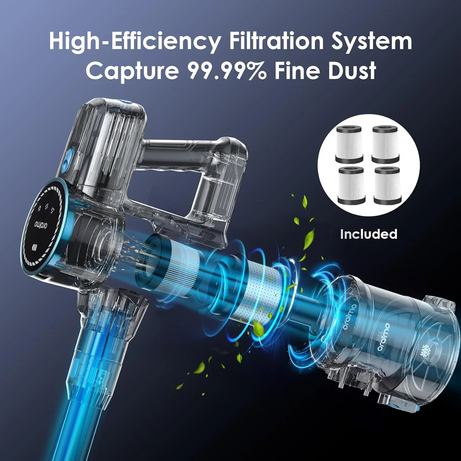 جاروبرقی شارژی اورایمو 6 در 1 با موتور براشلس انحصاری 270 واتی، مکش 24KPA، نمایشگر دیجیتال، برس ضد گره خوردگی ارتقا یافته، تا 45 دقیقه زمان کارکرد، جاروبرقی عصایی برای فرش و کف سخت، 4 فیلتر HEPA جاروبرقی شارژی اورایمو 6 در 1 با موتور براشلس انحصاری 270 واتی، مکش 24KPA، نمایشگر دیجیتال، برس ضد گره خوردگی ارتقا یافته، تا 45 دقیقه زمان کارکرد، جاروبرقی عصایی برای فرش و کف سخت، 4 فیلتر HEPA