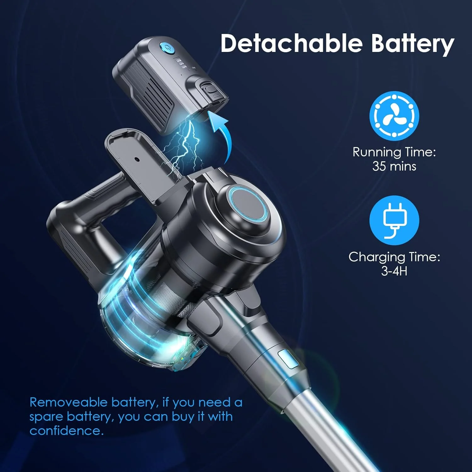 جاروبرقی شارژی اورایمو، جاروبرقی عصایی ارتقا یافته مدل OSV-102B با قابلیت ایستادن خودکار، جاروبرقی شارژی برای موی حیوانات خانگی، فرش، کف چوبی سخت جاروبرقی شارژی اورایمو، جاروبرقی عصایی ارتقا یافته مدل OSV-102B با قابلیت ایستادن خودکار، جاروبرقی شارژی برای موی حیوانات خانگی، فرش، کف چوبی سخت