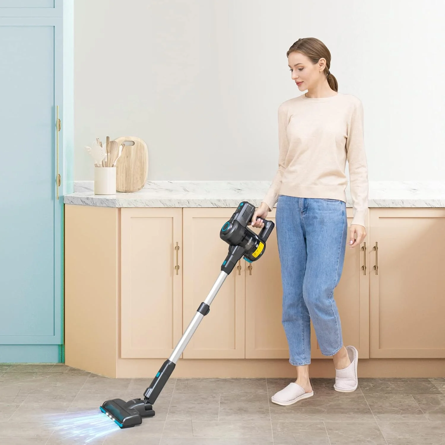 جاروبرقی شارژی اورایمو، جاروبرقی عصایی ارتقا یافته مدل OSV-102B با قابلیت ایستادن خودکار، جاروبرقی شارژی برای موی حیوانات خانگی، فرش، کف چوبی سخت جاروبرقی شارژی اورایمو، جاروبرقی عصایی ارتقا یافته مدل OSV-102B با قابلیت ایستادن خودکار، جاروبرقی شارژی برای موی حیوانات خانگی، فرش، کف چوبی سخت