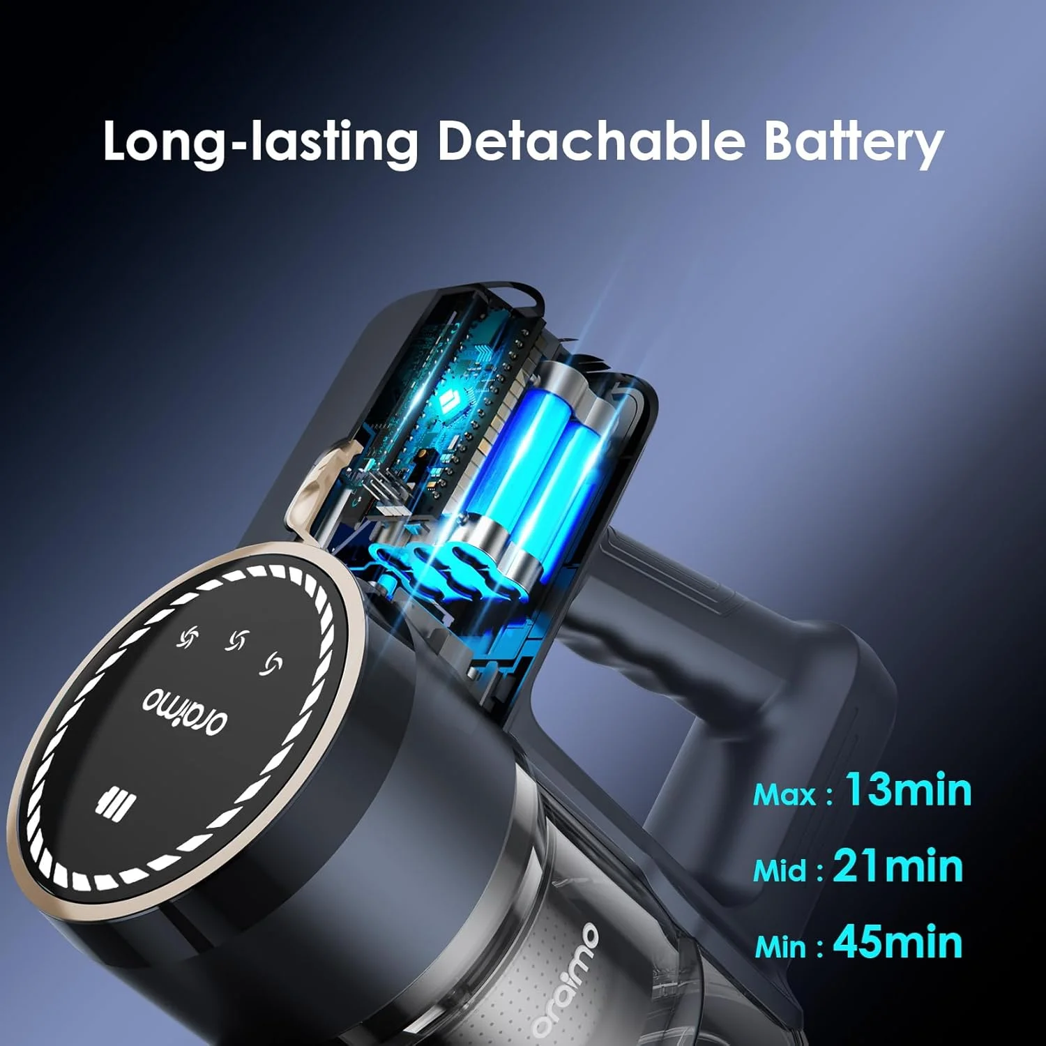 جاروبرقی شارژی اورایمو 6 در 1 با موتور براشلس انحصاری 270 واتی، مکش 24KPA، نمایشگر دیجیتال، برس ضد گره خوردگی ارتقا یافته، تا 45 دقیقه زمان کارکرد، جاروبرقی عصایی برای فرش و کف سخت، 4 فیلتر HEPA جاروبرقی شارژی اورایمو 6 در 1 با موتور براشلس انحصاری 270 واتی، مکش 24KPA، نمایشگر دیجیتال، برس ضد گره خوردگی ارتقا یافته، تا 45 دقیقه زمان کارکرد، جاروبرقی عصایی برای فرش و کف سخت، 4 فیلتر HEPA