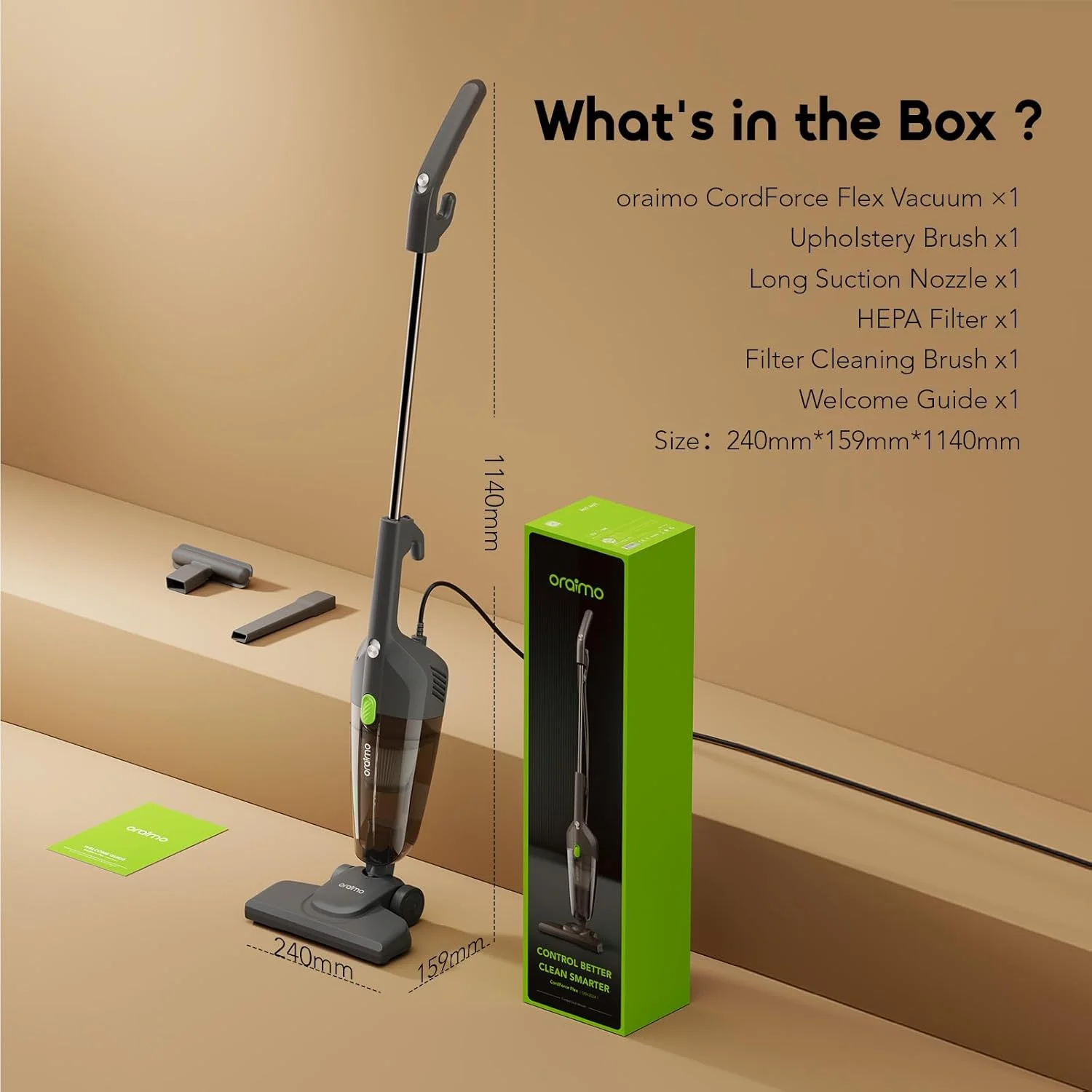 جاروبرقی عصایی ارتقا یافته اورایمو 3 در 1، مکش پرقدرت 600 واتی 16000 پاسکال، 2 فیلتر HEPA، مخزن گرد و غبار 500 میلی لیتری، جاروبرقی دستی سبک وزن با سیم 5 متری برای چوب سخت، کاشی، فرش و فضاهای تنگ جاروبرقی عصایی ارتقا یافته اورایمو 3 در 1، مکش پرقدرت 600 واتی 16000 پاسکال، 2 فیلتر HEPA، مخزن گرد و غبار 500 میلی لیتری، جاروبرقی دستی سبک وزن با سیم 5 متری برای چوب سخت، کاشی، فرش و فضاهای تنگ