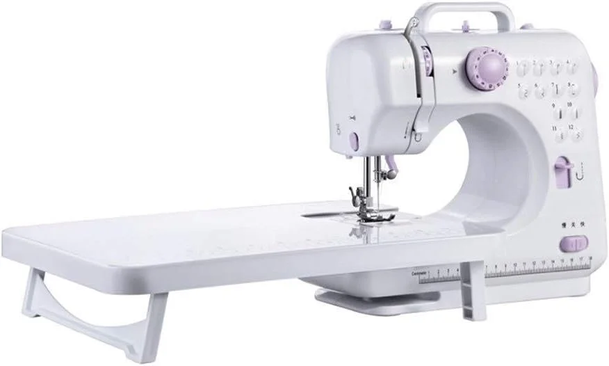 TONGSH Mini Sewing Machine, Portable Multi-function Assistant At Home with Light Extension Table Foot Pedal TONGSH Mini Sewing Machine, Portable Multi-function Assistant At Home with Light Extension Table Foot Pedal