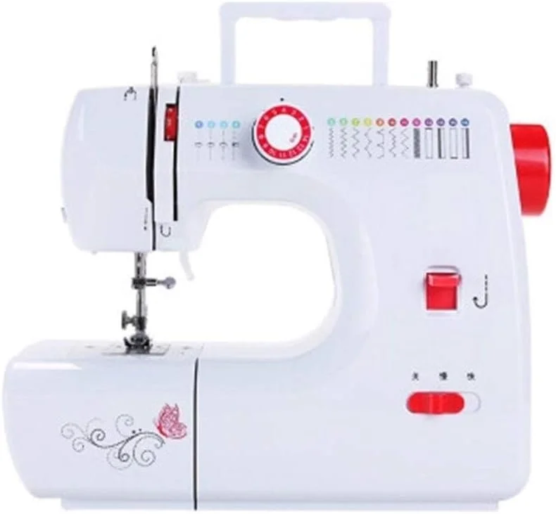 TONGSH Sewing Machine Mini Portable Electric Portable Household with Foot Pedal Overlock 16 Built-in Stitches for Amateurs Beginners Embroidery Safety TONGSH Sewing Machine Mini Portable Electric Portable Household with Foot Pedal Overlock 16 Built-in Stitches for Amateurs Beginners Embroidery Safety