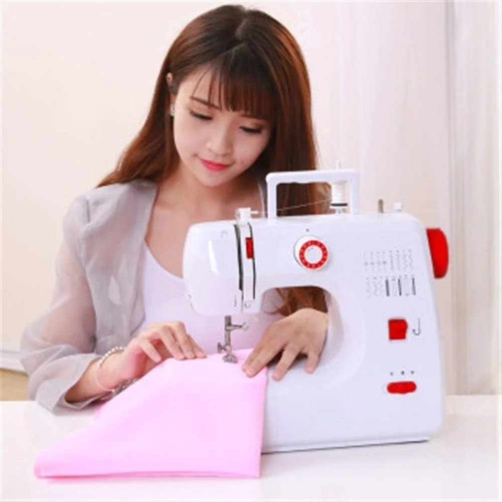 TONGSH Sewing Machine Mini Portable Electric Portable Household with Foot Pedal Overlock 16 Built-in Stitches for Amateurs Beginners Embroidery Safety TONGSH Sewing Machine Mini Portable Electric Portable Household with Foot Pedal Overlock 16 Built-in Stitches for Amateurs Beginners Embroidery Safety