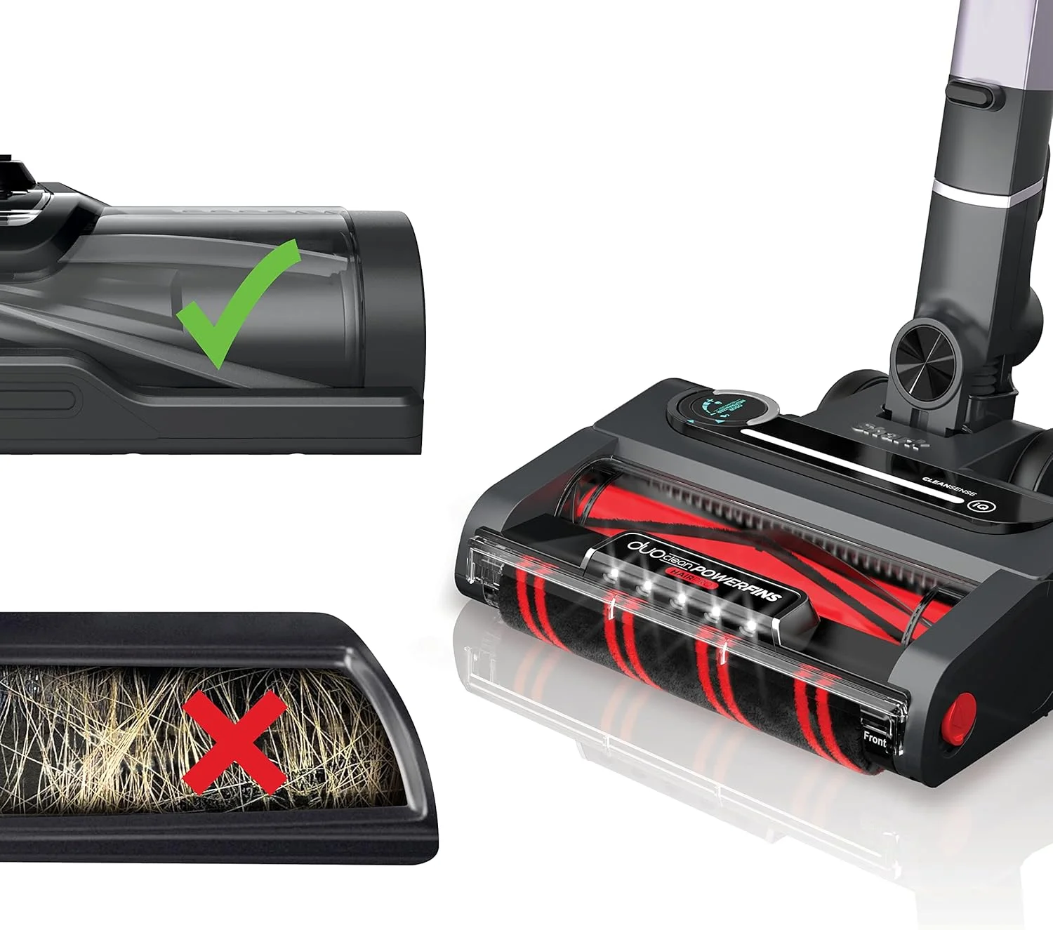 جاروبرقی شارژی Shark IZ862H Stratos با فناوری Clean Sense IQ و خنثی کننده بو، برس DuoClean PowerFins HairPro، شامل ابزار شکاف گردگیری و برس ضد آلرژی، تا 60 دقیقه زمان کارکرد، بنفش خاکستری جاروبرقی شارژی Shark IZ862H Stratos با فناوری Clean Sense IQ و خنثی کننده بو، برس DuoClean PowerFins HairPro، شامل ابزار شکاف گردگیری و برس ضد آلرژی، تا 60 دقیقه زمان کارکرد، بنفش خاکستری