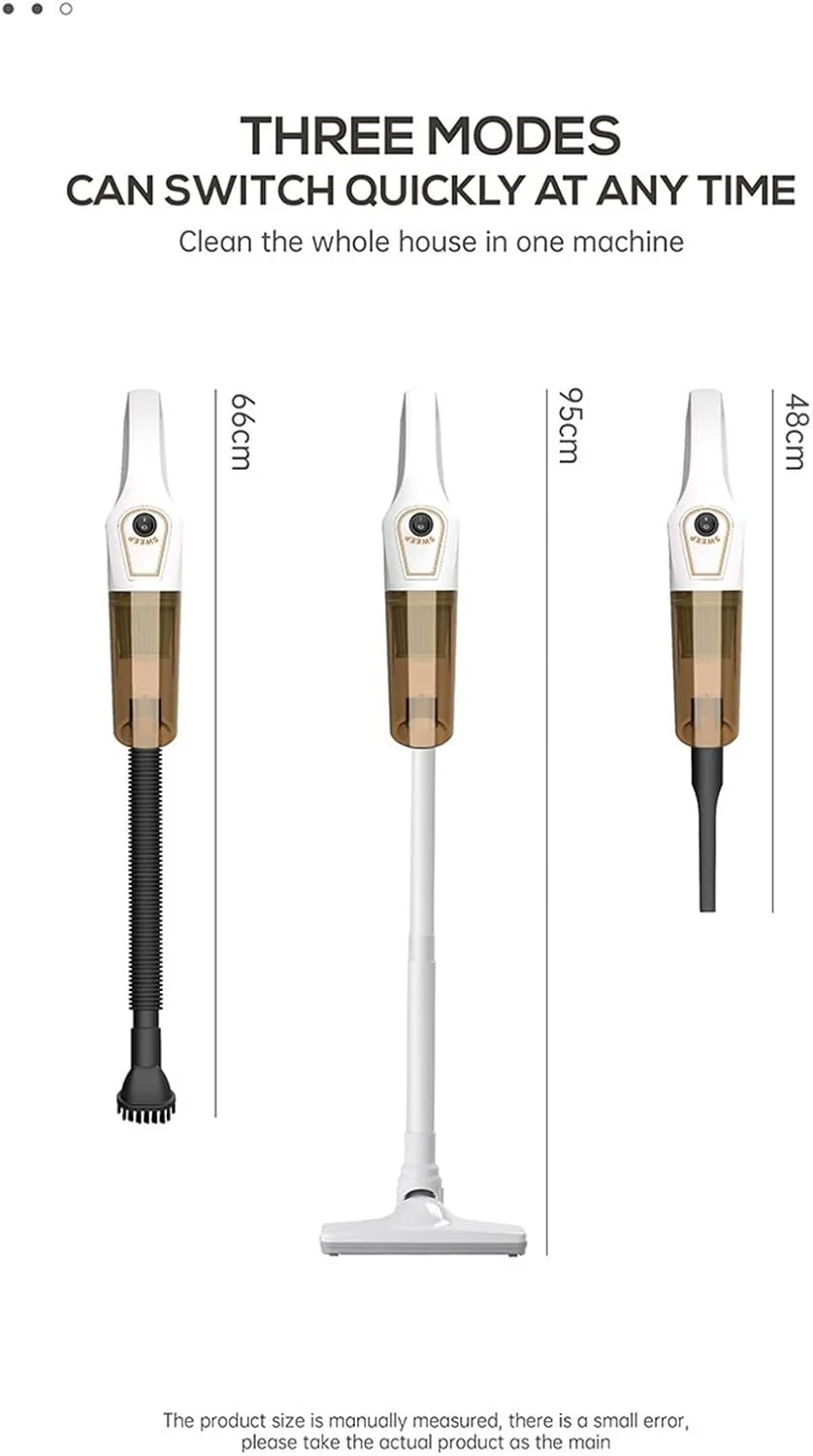 YHUAEE Vacuum for home Vertical Cordless Lightweight Stick Vacuum Cleaner, Home Ultra Powerful Suction Handheld Vac for Carpet, Hard Floor(2)