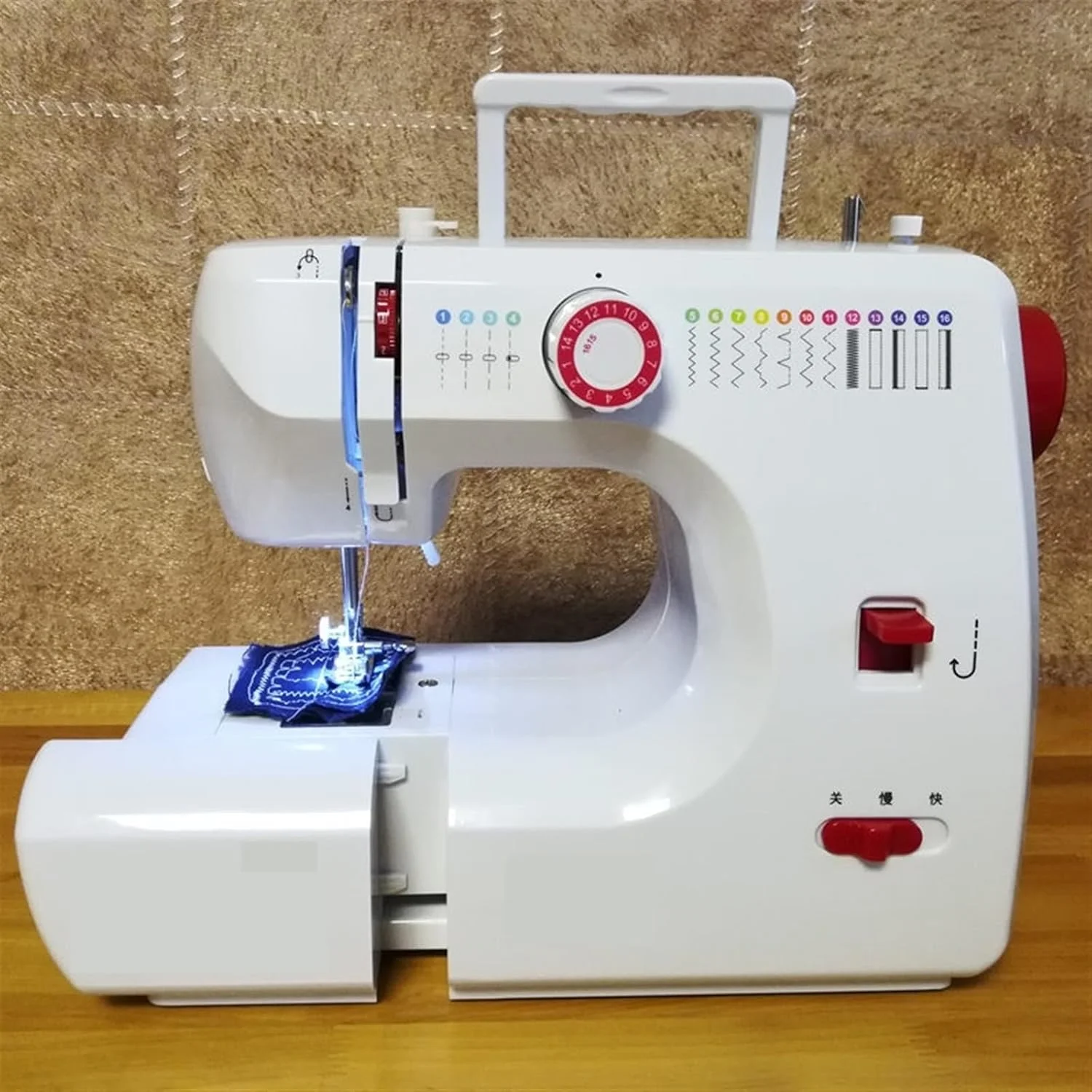 چرخ خیاطی، چرخ خیاطی برقی خانگی چند منظوره مینی پدال، دارای پایه فشار دهنده قابل تعویض، خیاطی آسان چرخ خیاطی، چرخ خیاطی برقی خانگی چند منظوره مینی پدال، دارای پایه فشار دهنده قابل تعویض، خیاطی آسان