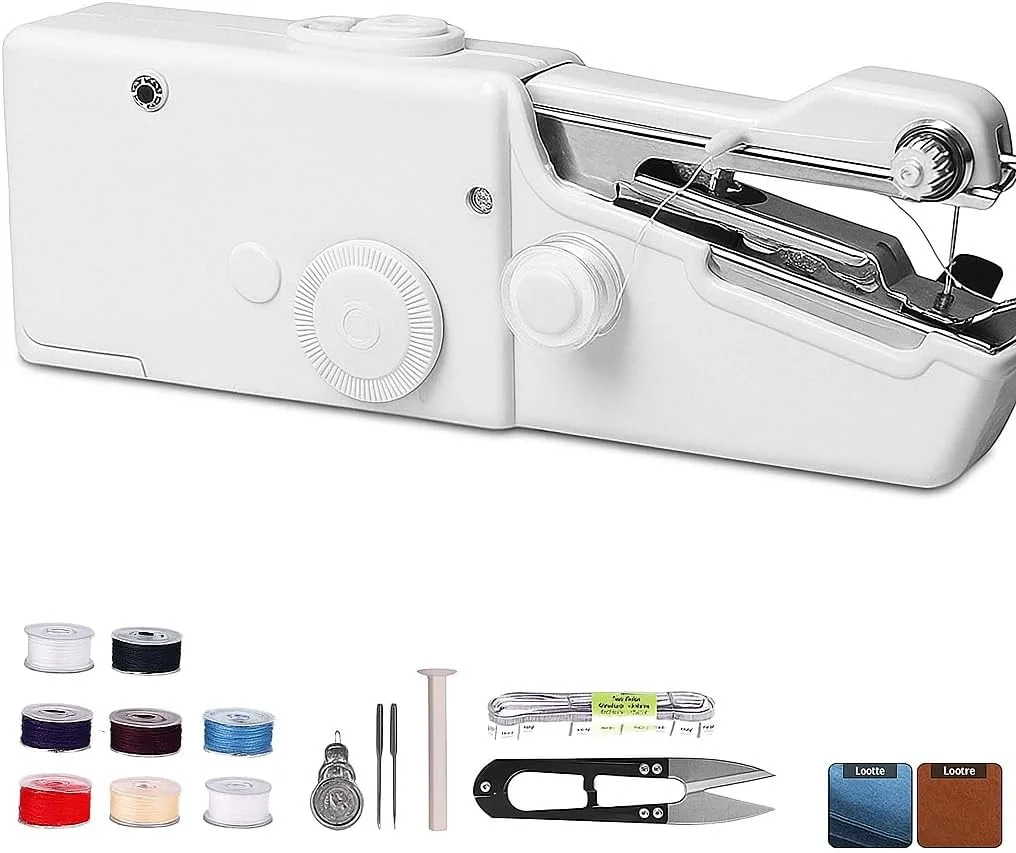 چرخ خیاطی دستی Fitto، دوخت برقی قابل حمل، بدون سیم، ماسوره های اضافی، سوزن، برای پرده، پارچه، لباس بچه گانه، صنایع دستی، مسافرت های خانگی چرخ خیاطی دستی Fitto، دوخت برقی قابل حمل، بدون سیم، ماسوره های اضافی، سوزن، برای پرده، پارچه، لباس بچه گانه، صنایع دستی، مسافرت های خانگی