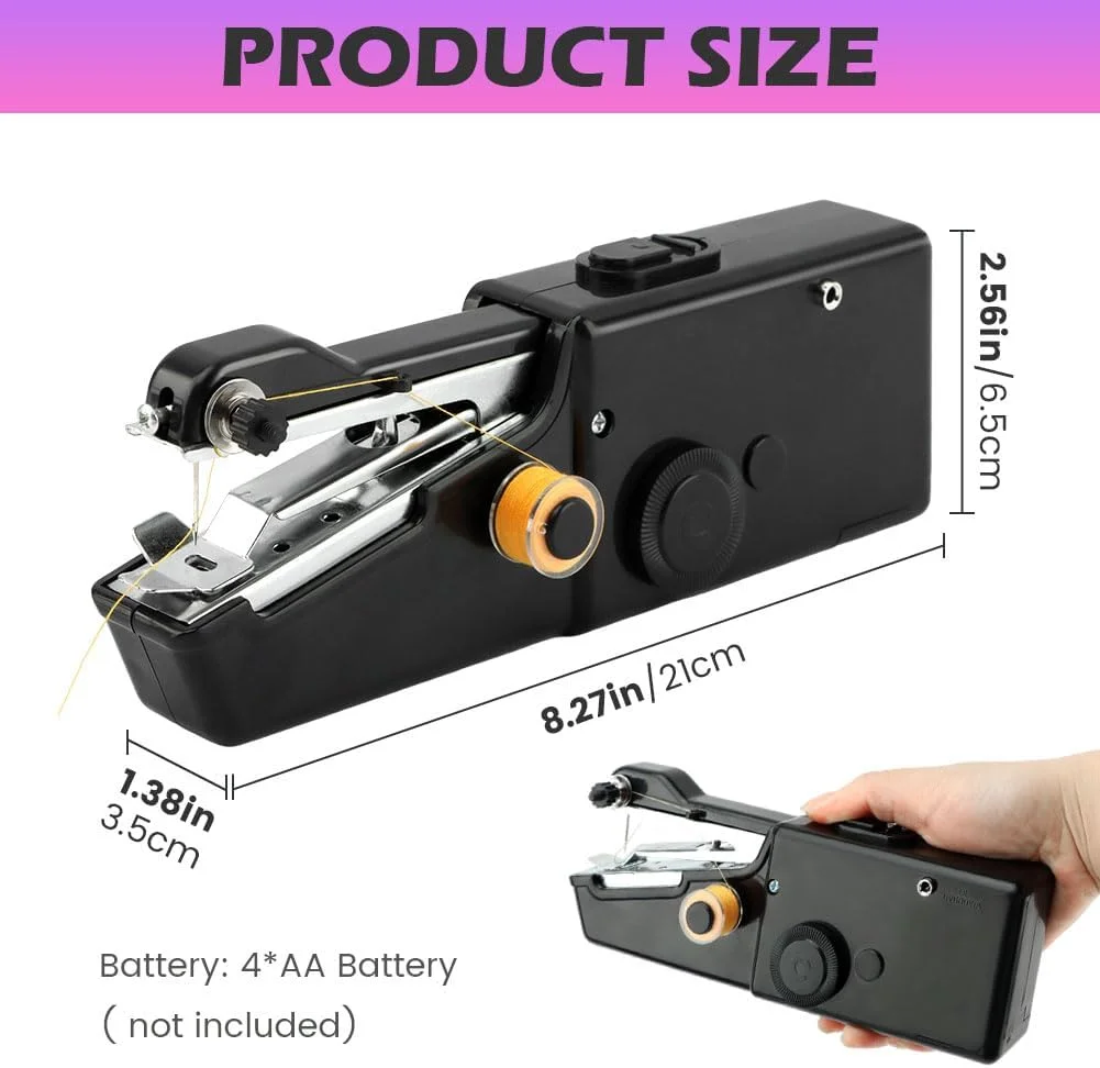 چرخ خیاطی دستی سریع و قابل حمل، چرخ خیاطی کوچک دستی برای دوخت سریع، چرخ خیاطی قابل حمل کوچک برای مسافرت، منزل و کارهای هنری، مشکی چرخ خیاطی دستی سریع و قابل حمل، چرخ خیاطی کوچک دستی برای دوخت سریع، چرخ خیاطی قابل حمل کوچک برای مسافرت، منزل و کارهای هنری، مشکی