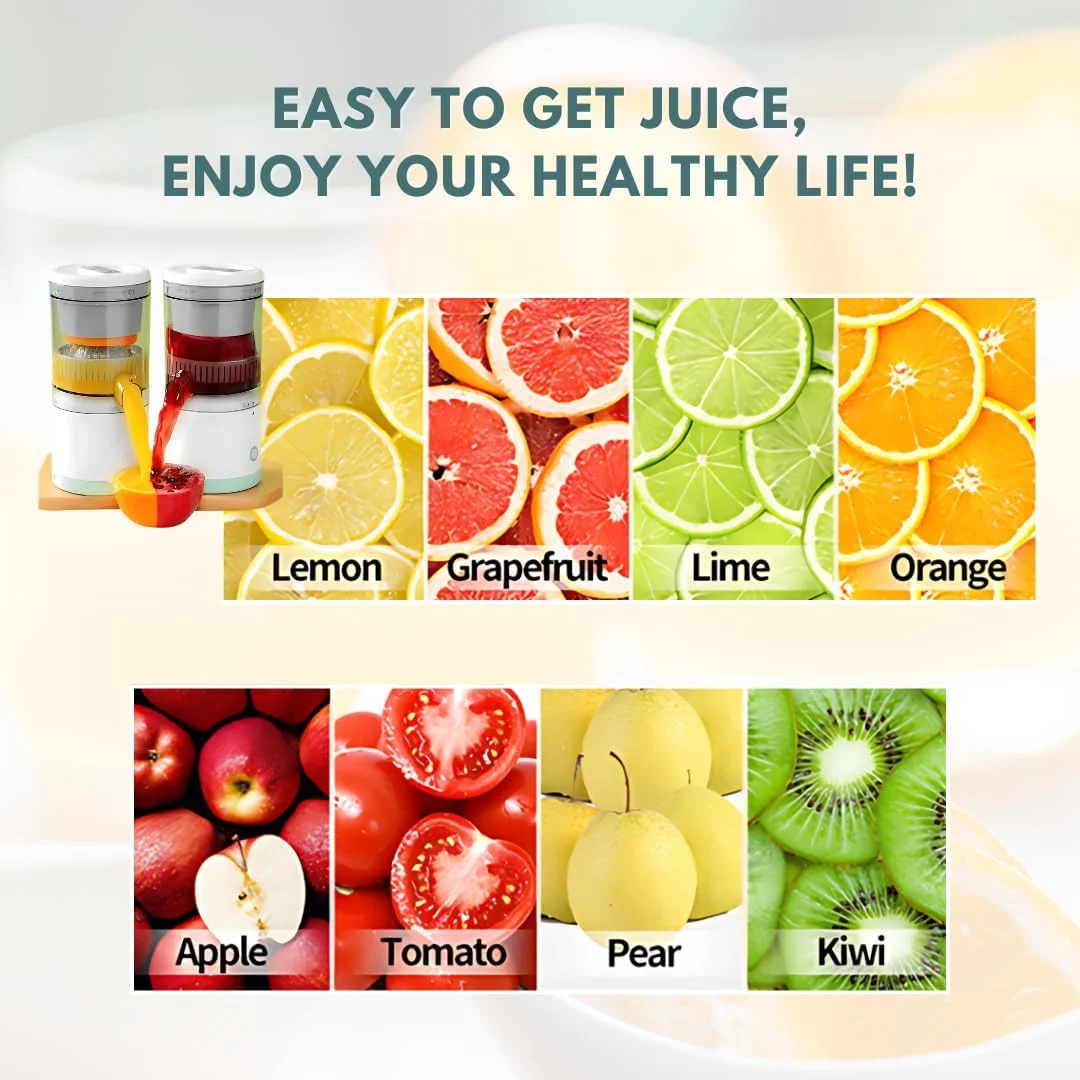 آب مرکبات گیری برقی شارژی PONDI - USB-C، بی سیم، آب پرتقال گیری قابل حمل، آبمیوه گیری ممتاز برای لیمو، گوجه فرنگی، انگور، هندوانه آب مرکبات گیری برقی شارژی PONDI - USB-C، بی سیم، آب پرتقال گیری قابل حمل، آبمیوه گیری ممتاز برای لیمو، گوجه فرنگی، انگور، هندوانه