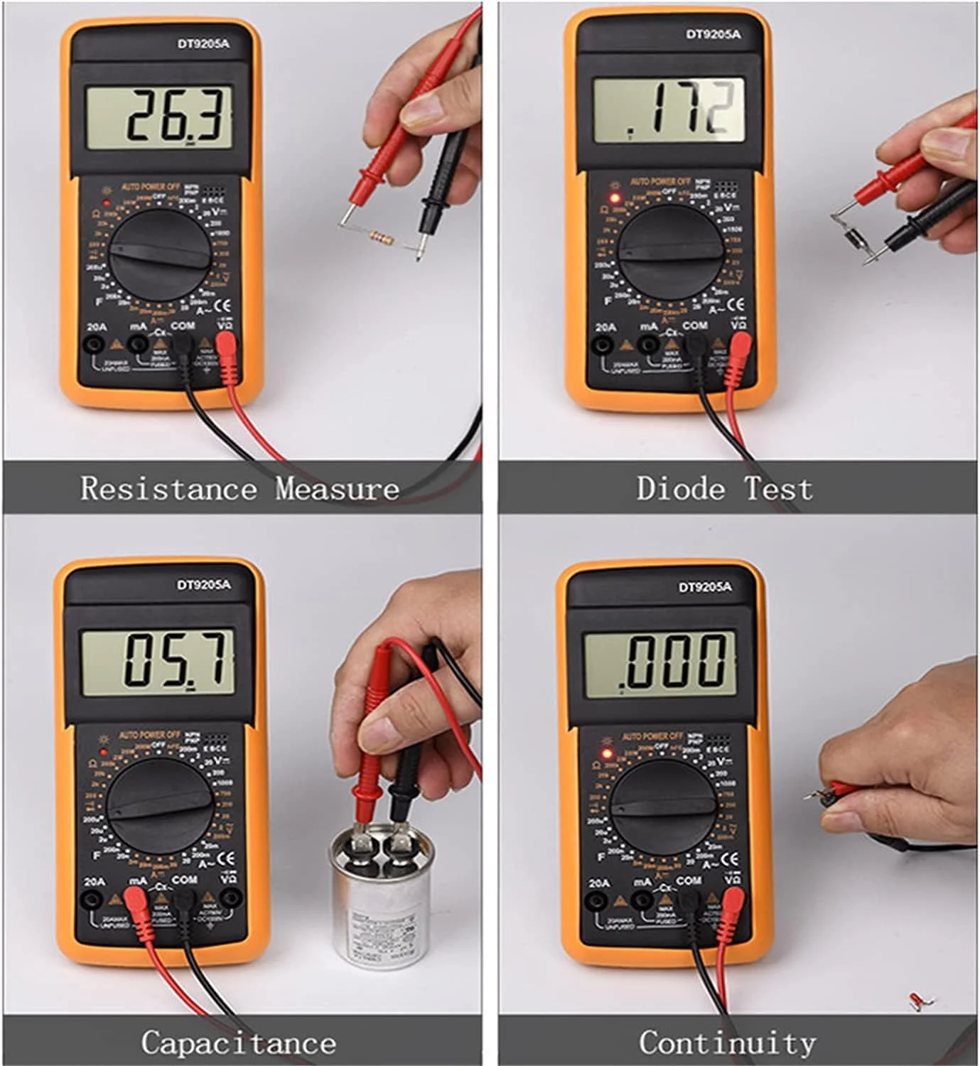 مولتی متر دیجیتال دستی حرفه ای AC/DC مدل eWINNER DT9205A مولتی متر دیجیتال دستی حرفه ای AC/DC مدل eWINNER DT9205A