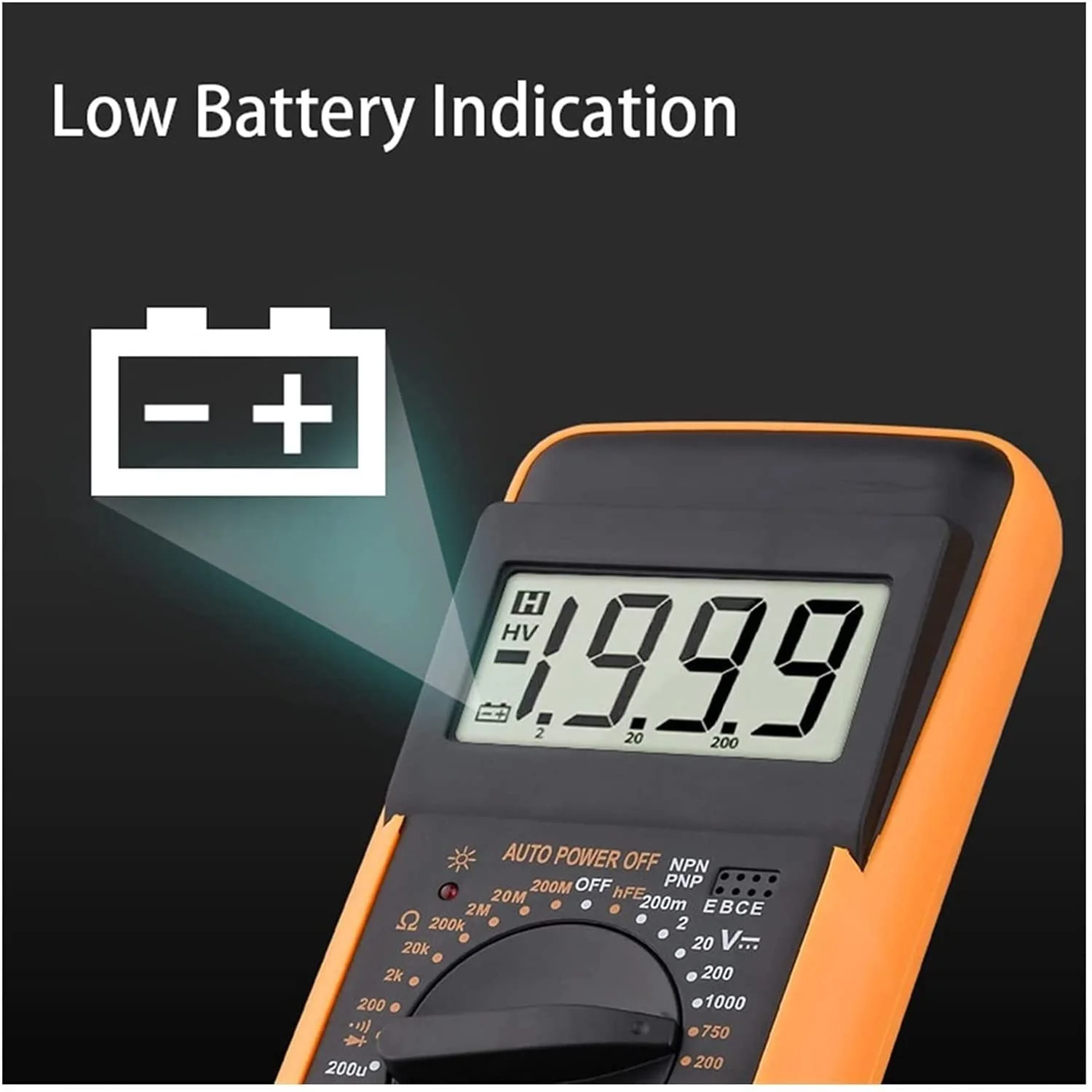 مولتی متر دیجیتال حرفه ای دستی eWINNER DT-9205A، تستر اندازه گیری ولتاژ و جریان AC/DC، آمپر، اهم، ظرفیت خازنی، هرتز، مقاومت، با صفحه نمایش LCD و متر جهانی مولتی متر دیجیتال حرفه ای دستی eWINNER DT-9205A، تستر اندازه گیری ولتاژ و جریان AC/DC، آمپر، اهم، ظرفیت خازنی، هرتز، مقاومت، با صفحه نمایش LCD و متر جهانی