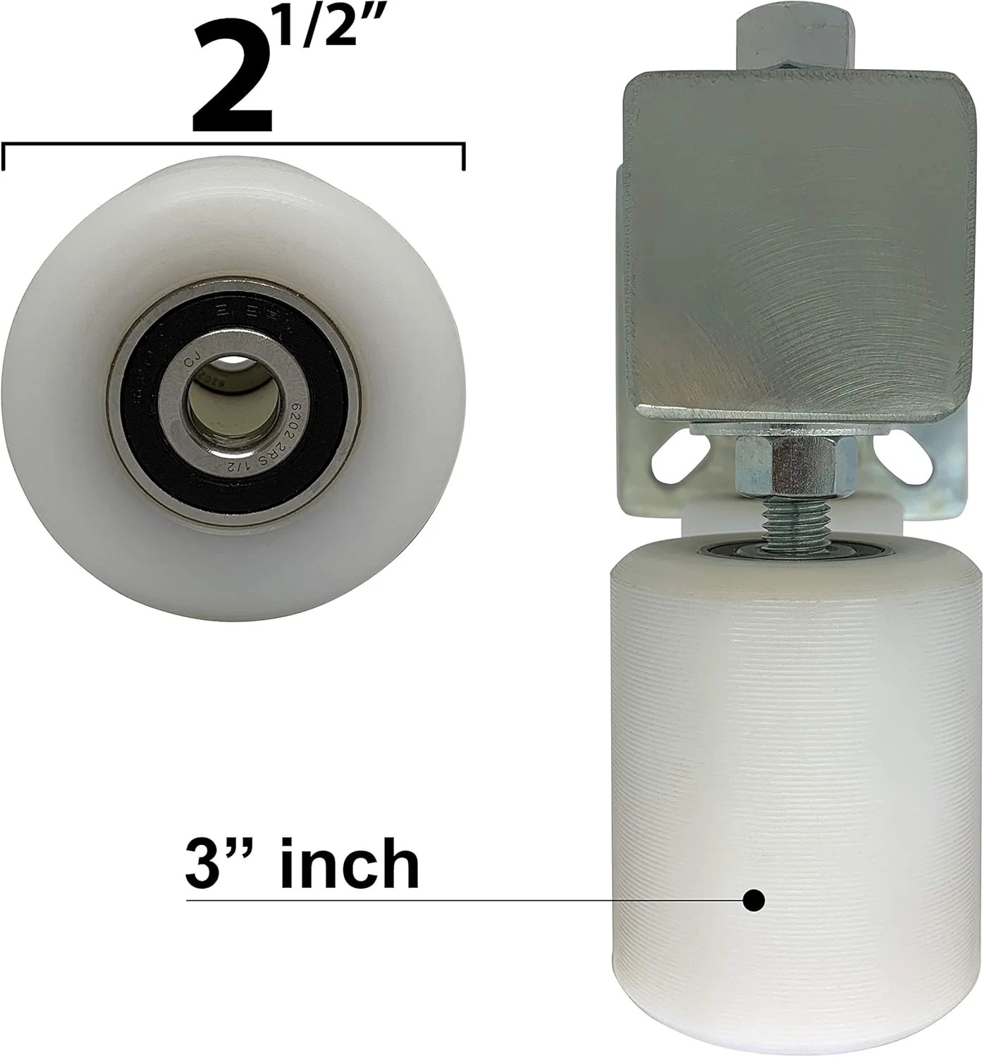 غلتک های راهنمای دروازه کشویی قابل تنظیم ایگل، پایه براکت بالایی پیچ دار 3 اینچی سفید، نایلون سخت UHMW دوگانه، راهنماهای بلبرینگ، مجموعه فولادی سنگین، ضد واژگونی برای دروازه های کشویی - EG121 غلتک های راهنمای دروازه کشویی قابل تنظیم ایگل، پایه براکت بالایی پیچ دار 3 اینچی سفید، نایلون سخت UHMW دوگانه، راهنماهای بلبرینگ، مجموعه فولادی سنگین، ضد واژگونی برای دروازه های کشویی - EG121