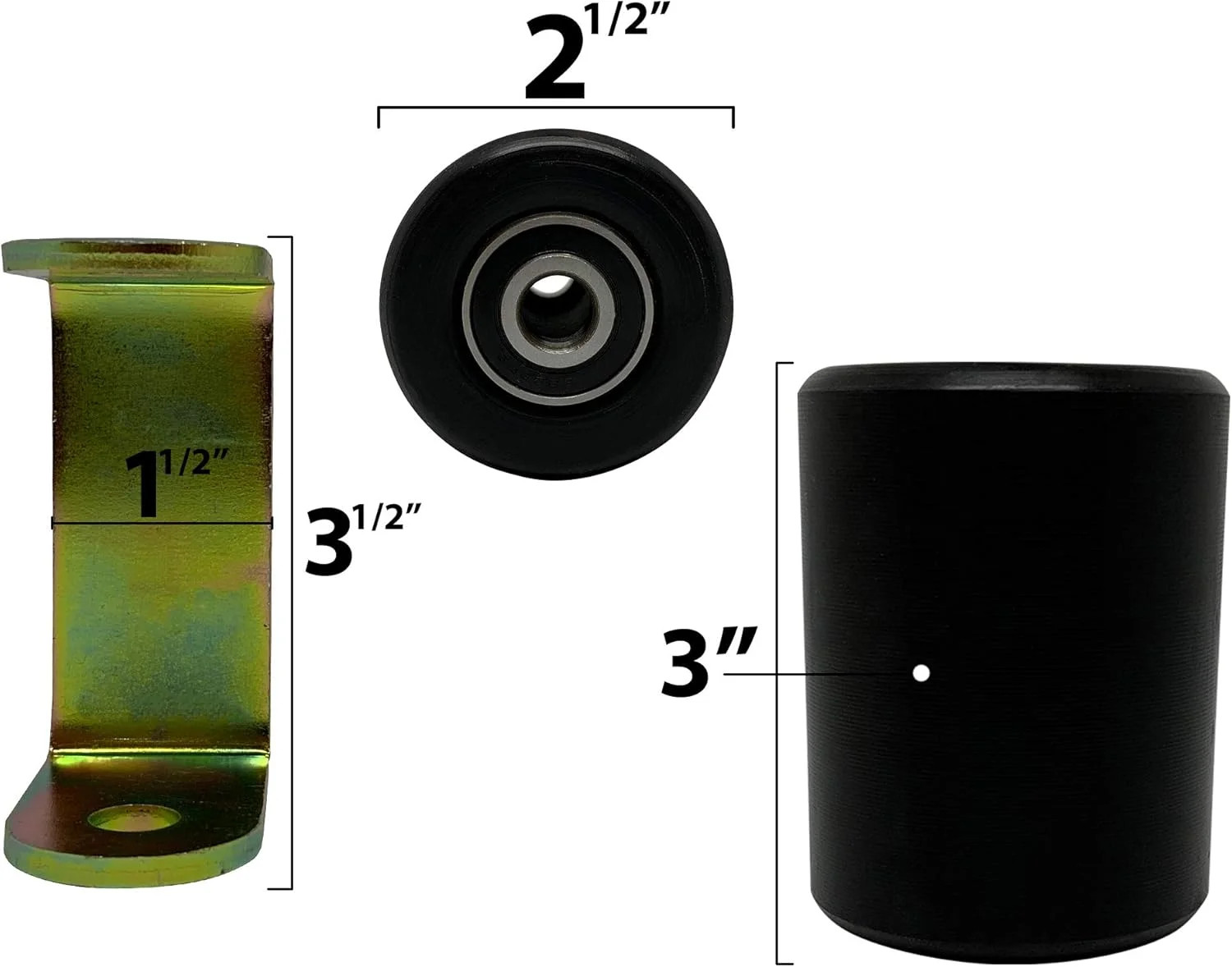 غلتک راهنمای دروازه کشویی ایگل، غلتک های نایلونی سخت UHMW مشکی 3 اینچی با براکت C، بسته 2 عددی، مونتاژ جوش داده شده به پایه عقب، سنگین، ضد واژگونی، بلبرینگ های مهر و موم شده، راهنمای دروازه های کشویی - غلتک EG103 غلتک راهنمای دروازه کشویی ایگل، غلتک های نایلونی سخت UHMW مشکی 3 اینچی با براکت C، بسته 2 عددی، مونتاژ جوش داده شده به پایه عقب، سنگین، ضد واژگونی، بلبرینگ های مهر و موم شده، راهنمای دروازه های کشویی - غلتک EG103