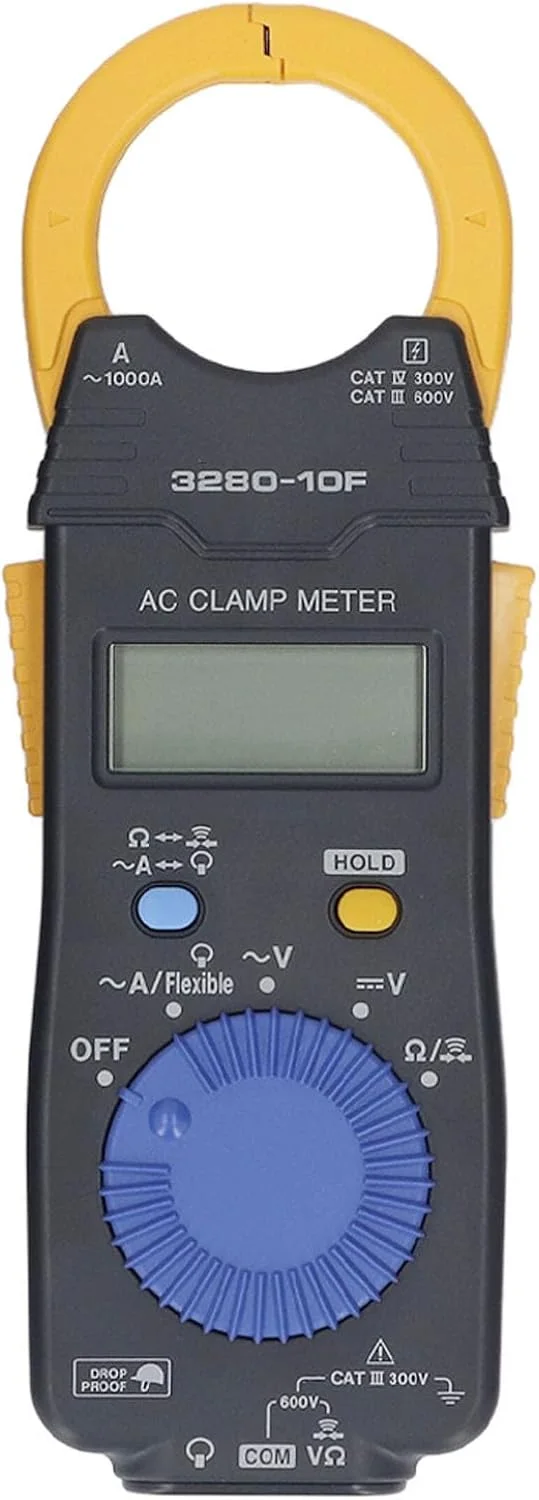 Eacam Digital Clamp Meter, AC Voltage Current Resistor Tester with DMM Function 1000A, for Electricians and Technicians