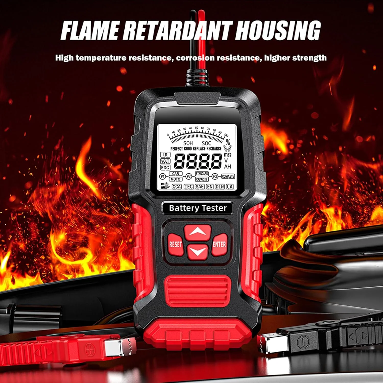 تستر باتری Eacam، تستر دیجیتال 12 ولت 24 ولت خودرو، آنالیزور باتری خودرو، سیستم تست شارژ برای کامیون، دریایی، موتورسیکلت، SUV و قایق تستر باتری Eacam، تستر دیجیتال 12 ولت 24 ولت خودرو، آنالیزور باتری خودرو، سیستم تست شارژ برای کامیون، دریایی، موتورسیکلت، SUV و قایق