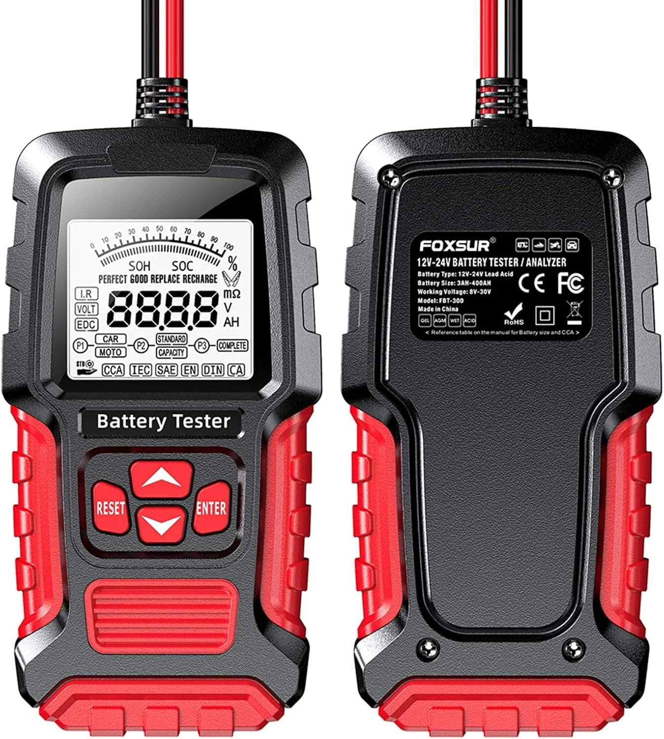تستر باتری Eacam، تستر دیجیتال 12 ولت 24 ولت خودرو، آنالیزور باتری خودرو، سیستم تست شارژ برای کامیون، دریایی، موتورسیکلت، SUV و قایق تستر باتری Eacam، تستر دیجیتال 12 ولت 24 ولت خودرو، آنالیزور باتری خودرو، سیستم تست شارژ برای کامیون، دریایی، موتورسیکلت، SUV و قایق