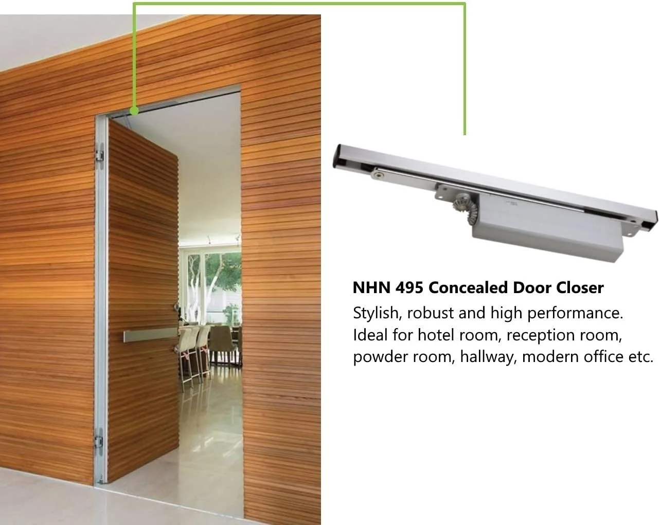 آرام بند مخفی NHN495S، بدون جهت، سنگین، مناسب برای درب های تا وزن 100 کیلوگرم، کنترل دو سرعته، آرام بند نامرئی درب آرام بند مخفی NHN495S، بدون جهت، سنگین، مناسب برای درب های تا وزن 100 کیلوگرم، کنترل دو سرعته، آرام بند نامرئی درب