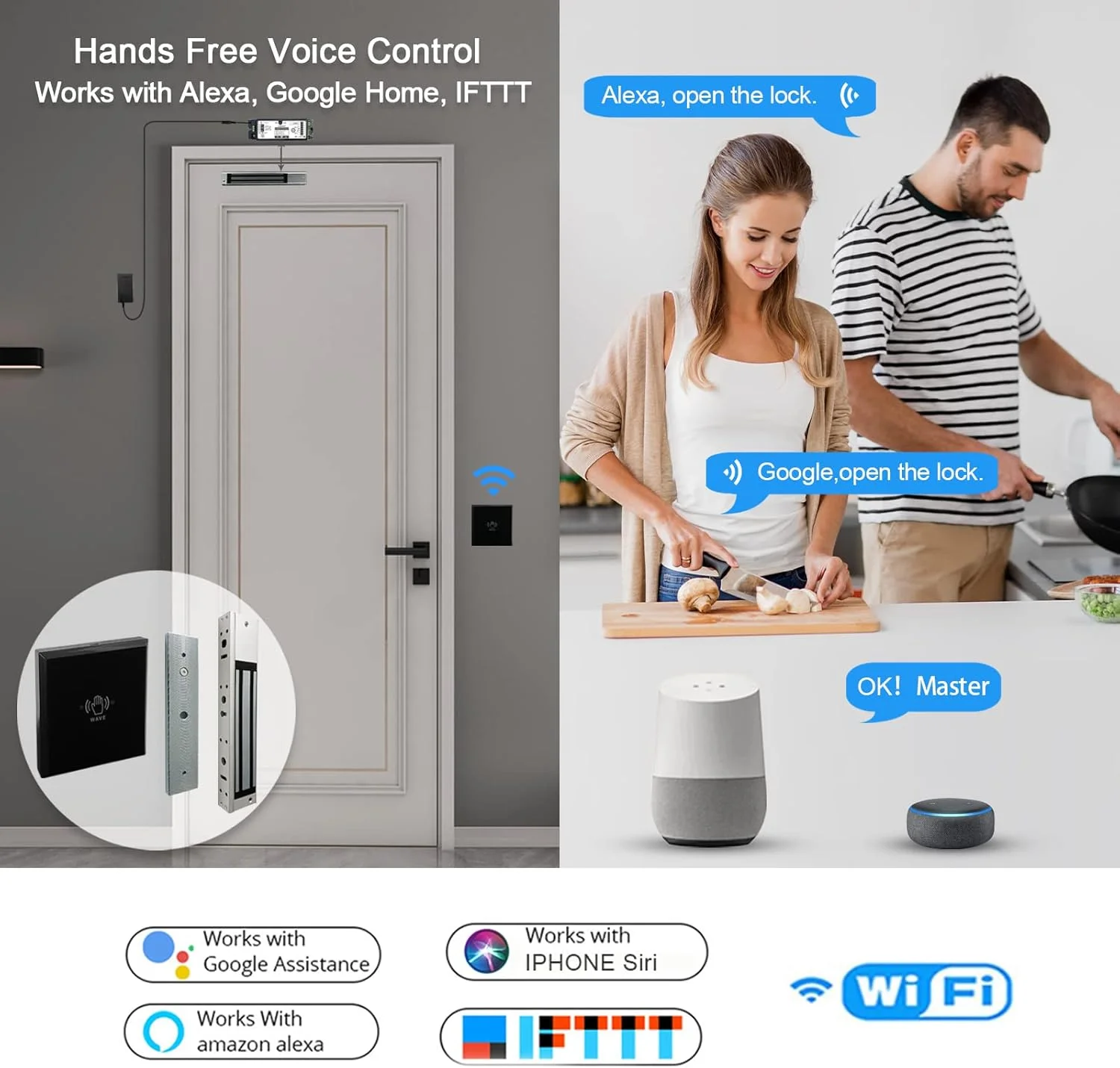 کیت سیستم قفل درب مغناطیسی برقی با نیروی نگهداری 400 پوندی با کنترل از راه دور و برنامه تلفن هوشمند، همراه با سوئیچ حسگر بی سیم و بدون لمس کیت سیستم قفل درب مغناطیسی برقی با نیروی نگهداری 400 پوندی با کنترل از راه دور و برنامه تلفن هوشمند، همراه با سوئیچ حسگر بی سیم و بدون لمس