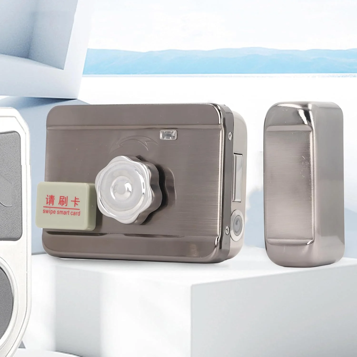 قفل زبانه ای الکترونیکی بدون کلید، کیت فولادی ضد زنگ با 2 کنترل از راه دور، کنترل دسترسی قفل زبانه ای هوشمند برای خانه، هتل، آپارتمان قفل زبانه ای الکترونیکی بدون کلید، کیت فولادی ضد زنگ با 2 کنترل از راه دور، کنترل دسترسی قفل زبانه ای هوشمند برای خانه، هتل، آپارتمان