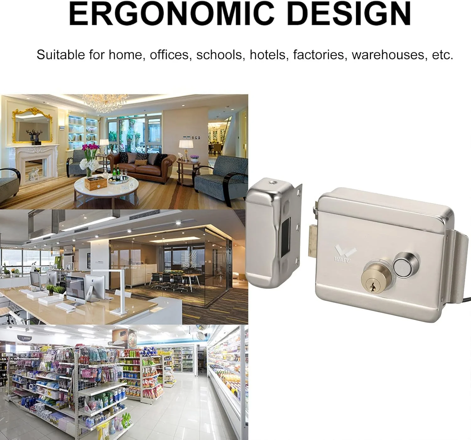 قفل درب برقی هوشمند Morelian، قفل فلزی برقی ایمن، قفل درب الکترونیکی، کنترل دسترسی درب برای خانه، دفتر، آپارتمان، انبار قفل درب برقی هوشمند Morelian، قفل فلزی برقی ایمن، قفل درب الکترونیکی، کنترل دسترسی درب برای خانه، دفتر، آپارتمان، انبار