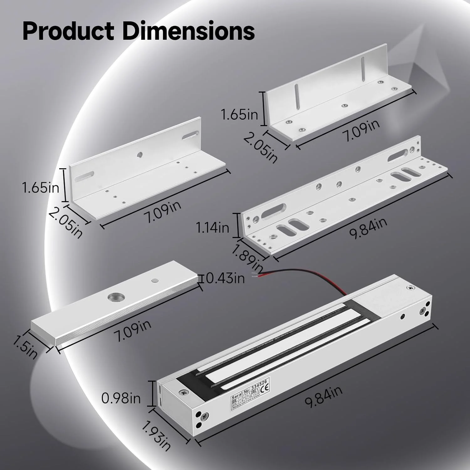 قفل الکترومغناطیسی Lnrueg با براکت های ZL، قفل درب مغناطیسی الکتریکی ضد آب با نیروی نگهداری 600 پوند برای درب های داخل بازشو، قفل دروازه ایمن 12 ولت DC برای سیستم کنترل دسترسی (بدون) قفل الکترومغناطیسی Lnrueg با براکت های ZL، قفل درب مغناطیسی الکتریکی ضد آب با نیروی نگهداری 600 پوند برای درب های داخل بازشو، قفل دروازه ایمن 12 ولت DC برای سیستم کنترل دسترسی (بدون)
