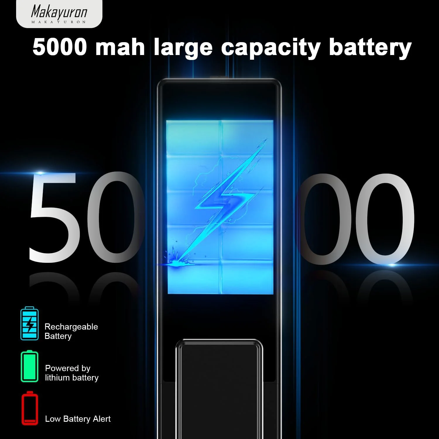 قفل درب هوشمند وای فای تمام آلومینیومی CNC Makayuron با باتری 5000 میلی آمپر ساعت، پشتیبانی از روش های باز کردن قفل متعدد مانند تشخیص چهره، اثر انگشت، کف دست، رمز عبور، برنامه Tuya، به همراه مورتز 6068 (D1proU، مشکی) قفل درب هوشمند وای فای تمام آلومینیومی CNC Makayuron با باتری 5000 میلی آمپر ساعت، پشتیبانی از روش های باز کردن قفل متعدد مانند تشخیص چهره، اثر انگشت، کف دست، رمز عبور، برنامه Tuya، به همراه مورتز 6068 (D1proU، مشکی)