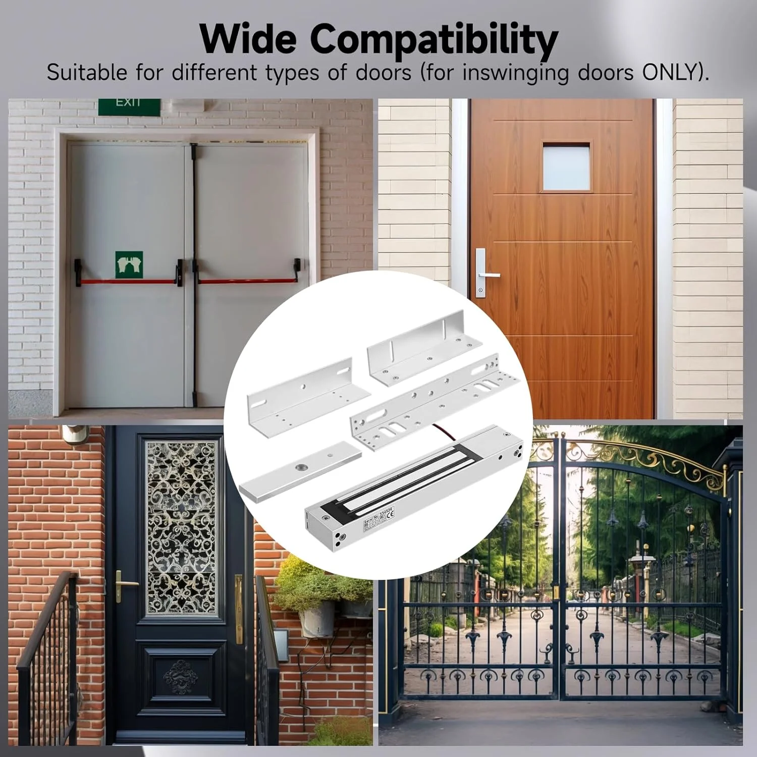 قفل الکترومغناطیسی Lnrueg با براکت های ZL، قفل درب مغناطیسی الکتریکی ضد آب با نیروی نگهداری 600 پوند برای درب های داخل بازشو، قفل دروازه ایمن 12 ولت DC برای سیستم کنترل دسترسی (بدون) قفل الکترومغناطیسی Lnrueg با براکت های ZL، قفل درب مغناطیسی الکتریکی ضد آب با نیروی نگهداری 600 پوند برای درب های داخل بازشو، قفل دروازه ایمن 12 ولت DC برای سیستم کنترل دسترسی (بدون)