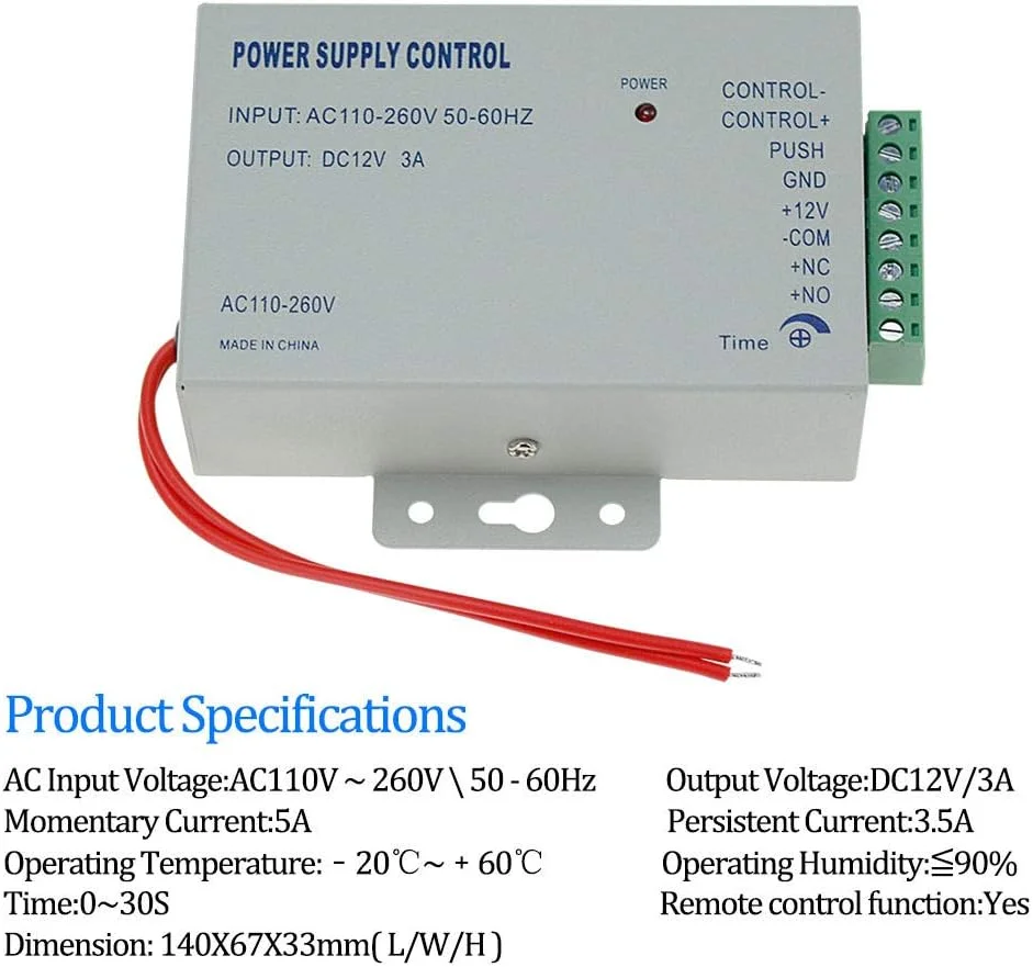 کیت کامل سیستم کنترل دسترسی RFID کادونگلی KDL، صفحه کلید مستقل با قفل زبانه برقی نوع NO، منبع تغذیه DC12V/3A، دکمه خروج، 10 عدد تگ کلید RFID کیت کامل سیستم کنترل دسترسی RFID کادونگلی KDL، صفحه کلید مستقل با قفل زبانه برقی نوع NO، منبع تغذیه DC12V/3A، دکمه خروج، 10 عدد تگ کلید RFID