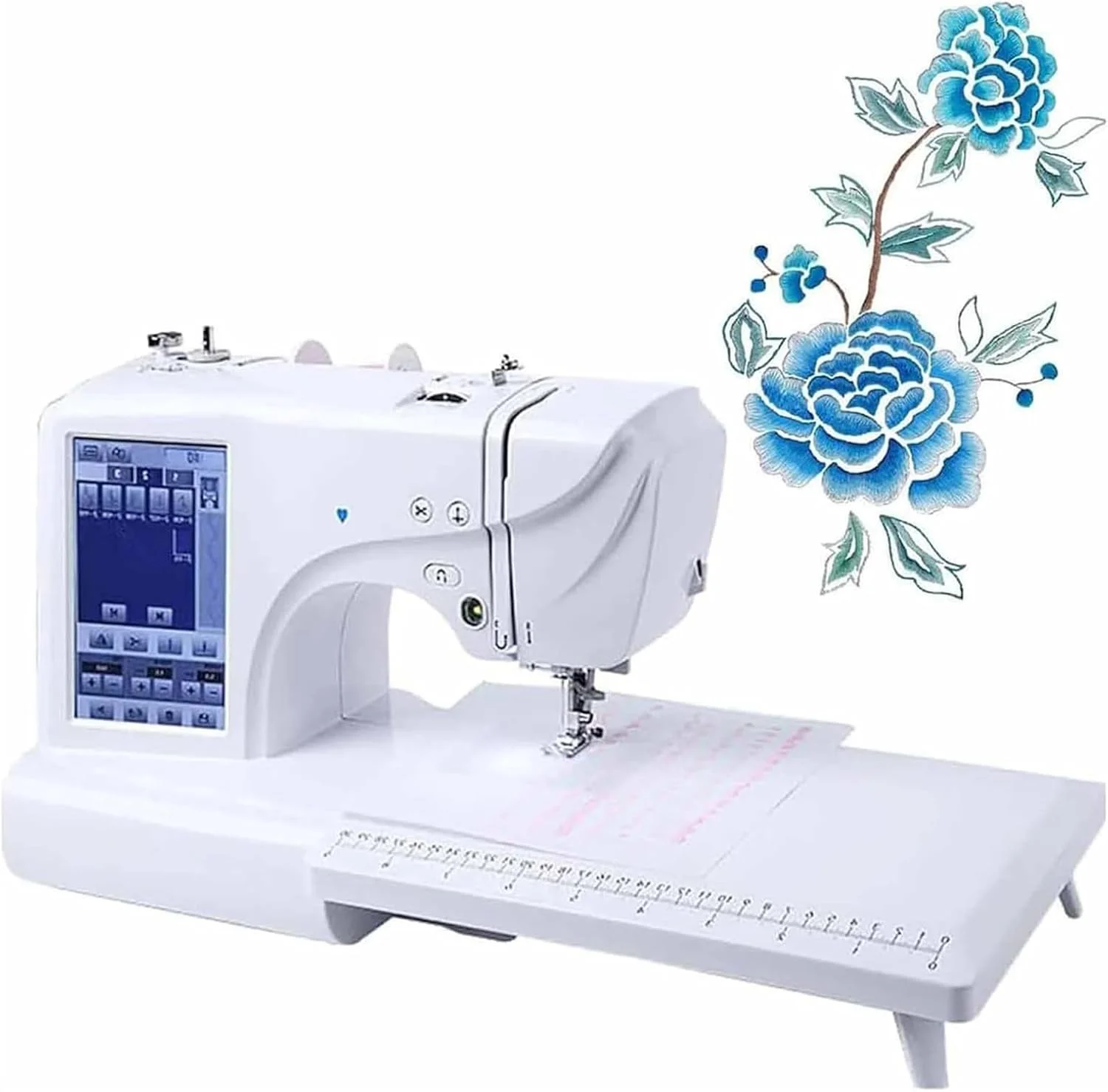 دستگاه گلدوزی برقی HLGKBY، چرخ خیاطی اتوماتیک با صفحه نمایش لمسی بزرگ LCD، ابزار گلدوزی DIY، دارای 210 حرف داخلی و 30 حاشیه طرح، خیاطی آسان دستگاه گلدوزی برقی HLGKBY، چرخ خیاطی اتوماتیک با صفحه نمایش لمسی بزرگ LCD، ابزار گلدوزی DIY، دارای 210 حرف داخلی و 30 حاشیه طرح، خیاطی آسان