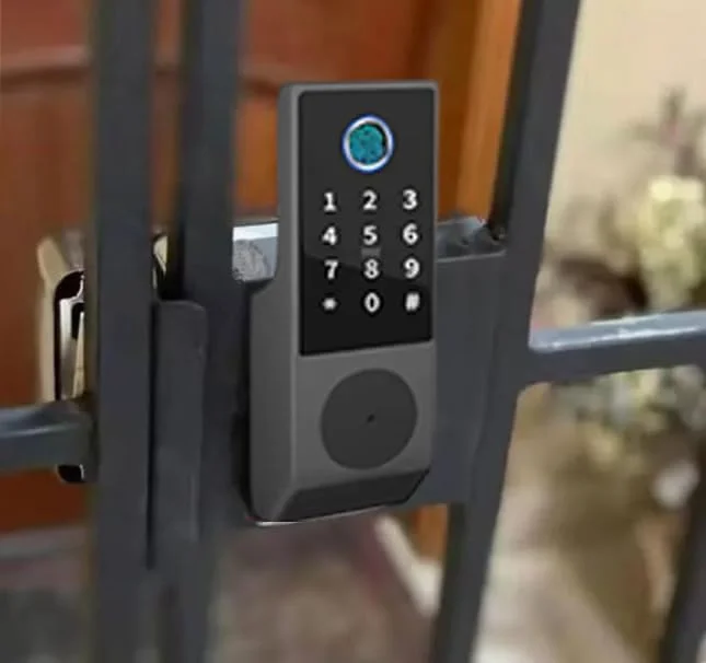 قفل درب الکترونیکی سنگین: یک طرف صفحه کلید، دسترسی با اثر انگشت و کارت، کنترل برنامه، طراحی مقاوم در برابر آب و هوا برای استفاده ایمن در فضای باز، نصب آسان، DIY قفل درب الکترونیکی سنگین: یک طرف صفحه کلید، دسترسی با اثر انگشت و کارت، کنترل برنامه، طراحی مقاوم در برابر آب و هوا برای استفاده ایمن در فضای باز، نصب آسان، DIY