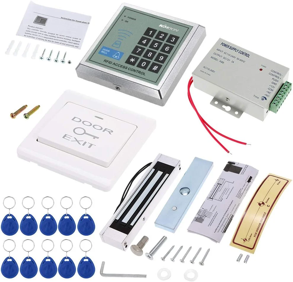 کیت سیستم کنترل دسترسی درب Irfora شامل کنترلر رمز عبور + قفل مغناطیسی برقی 180 کیلوگرمی + سوئیچ درب + منبع تغذیه DC12V + 10 عدد کارت RFID 125 کیلوهرتز - بی سیم کیت سیستم کنترل دسترسی درب Irfora شامل کنترلر رمز عبور + قفل مغناطیسی برقی 180 کیلوگرمی + سوئیچ درب + منبع تغذیه DC12V + 10 عدد کارت RFID 125 کیلوهرتز - بی سیم