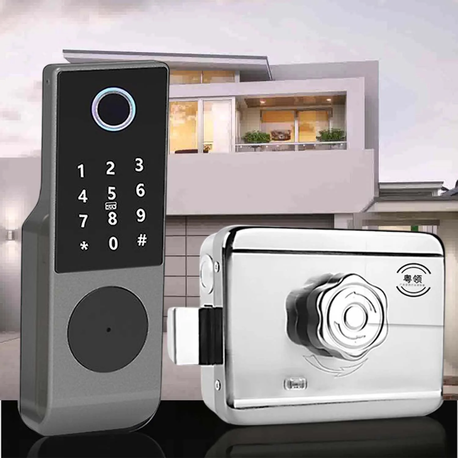 قفل درب الکترونیکی سنگین: یک طرف صفحه کلید، دسترسی با اثر انگشت و کارت، کنترل برنامه، طراحی مقاوم در برابر آب و هوا برای استفاده ایمن در فضای باز، نصب آسان، DIY قفل درب الکترونیکی سنگین: یک طرف صفحه کلید، دسترسی با اثر انگشت و کارت، کنترل برنامه، طراحی مقاوم در برابر آب و هوا برای استفاده ایمن در فضای باز، نصب آسان، DIY