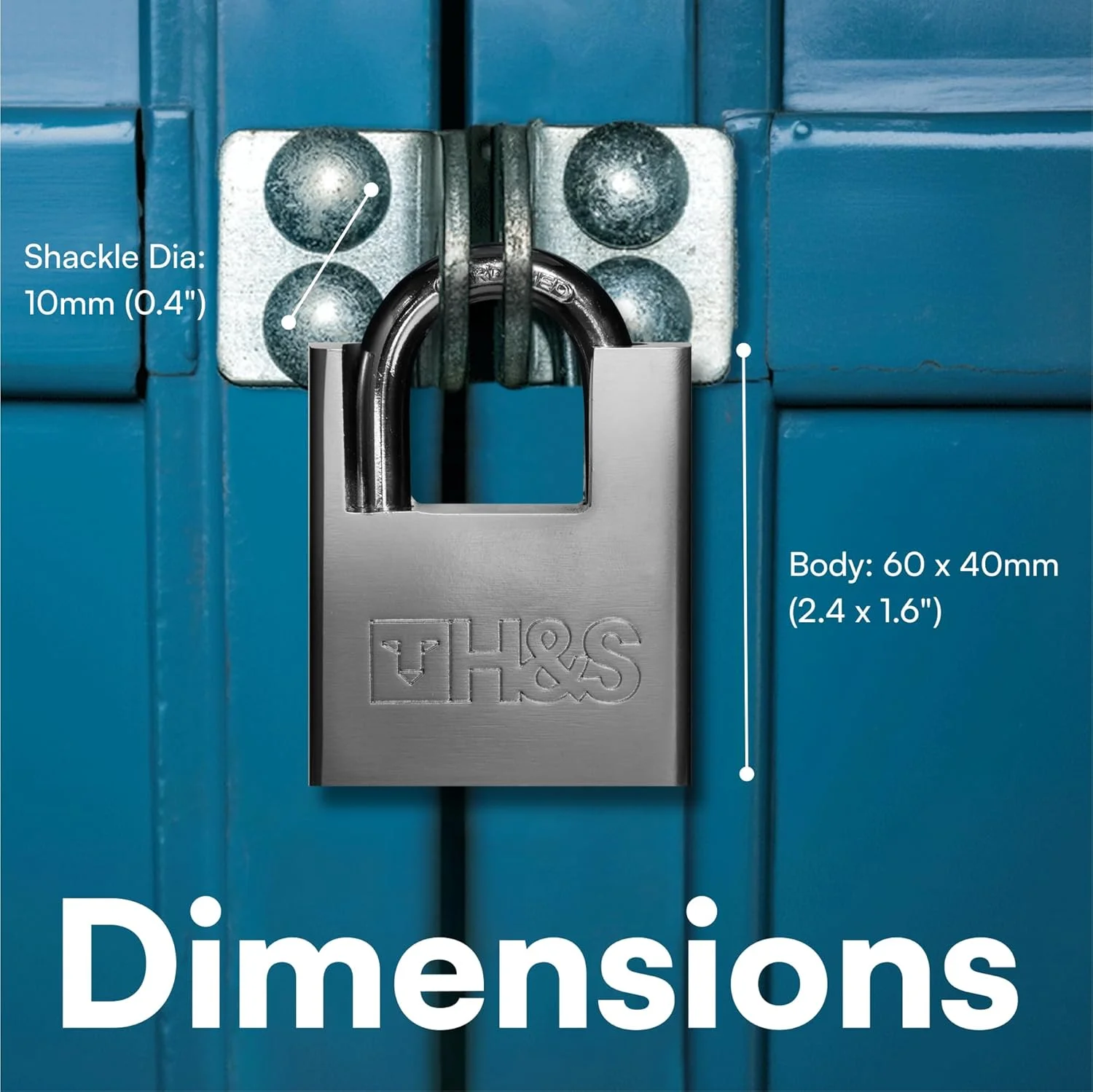قفل H&S با امنیت بالا، 2 عدد قفل با 5 کلید - قفل سنگین و ضد آب 60 میلی متری (2.4 اینچ) و مجموعه کلید - قفل مناسب برای فضای باز، ایده آل برای انبار، کانتینر، گاراژ، کرکره یا دروازه قفل H&S با امنیت بالا، 2 عدد قفل با 5 کلید - قفل سنگین و ضد آب 60 میلی متری (2.4 اینچ) و مجموعه کلید - قفل مناسب برای فضای باز، ایده آل برای انبار، کانتینر، گاراژ، کرکره یا دروازه