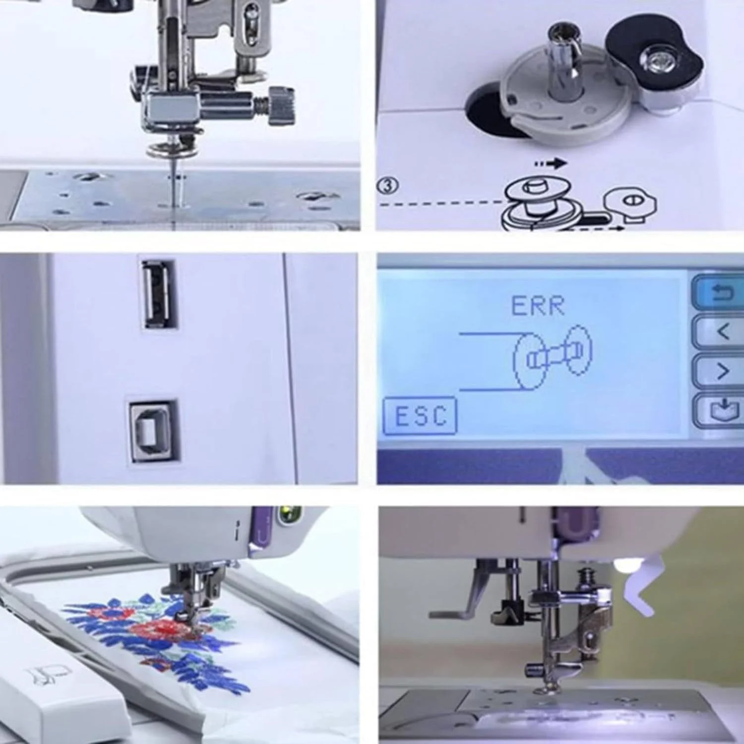 دستگاه گلدوزی برقی HLGKBY، چرخ خیاطی اتوماتیک با صفحه نمایش لمسی بزرگ LCD، ابزار گلدوزی DIY، دارای 210 حرف داخلی و 30 حاشیه طرح، خیاطی آسان دستگاه گلدوزی برقی HLGKBY، چرخ خیاطی اتوماتیک با صفحه نمایش لمسی بزرگ LCD، ابزار گلدوزی DIY، دارای 210 حرف داخلی و 30 حاشیه طرح، خیاطی آسان