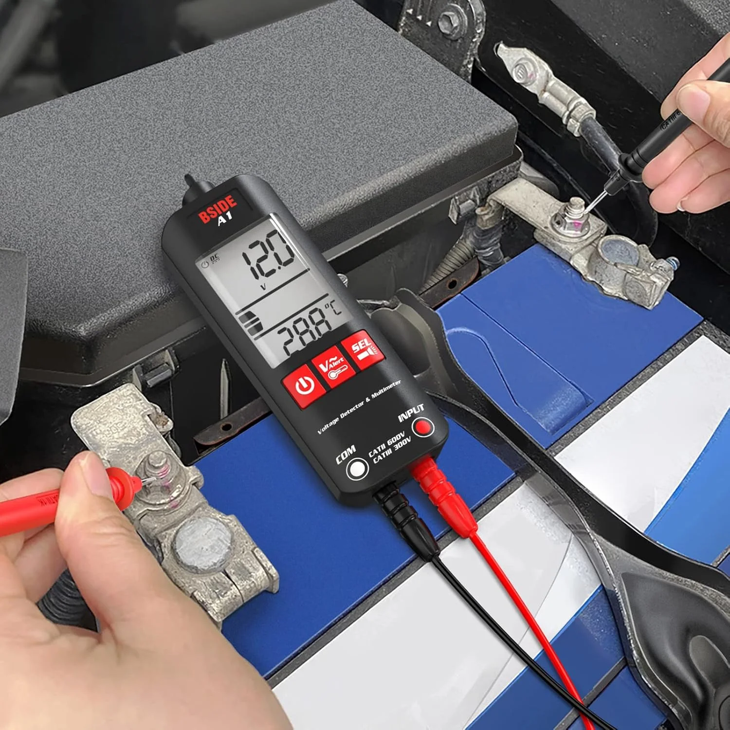 Eacam A1 Mini Multimeter LCD Digital Tester Voltage Detector 2000 Counts DC/AC Voltage Frequency Resistance NCV Continuity Live Wire Neutral Wire Check True RMS Meter Eacam A1 Mini Multimeter LCD Digital Tester Voltage Detector 2000 Counts DC/AC Voltage Frequency Resistance NCV Continuity Live Wire Neutral Wire Check True RMS Meter