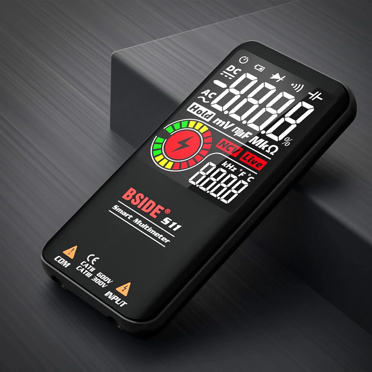 Eacam S11 Intelligent 9999 Counts Multimeter Digital LCD Display Rechargeable Universal Meter AC/DC Voltmeter Ohmmeter Test Resistance Capacitance Frequency Diode Continuity NCV Live Line Eacam S11 Intelligent 9999 Counts Multimeter Digital LCD Display Rechargeable Universal Meter AC/DC Voltmeter Ohmmeter Test Resistance Capacitance Frequency Diode Continuity NCV Live Line