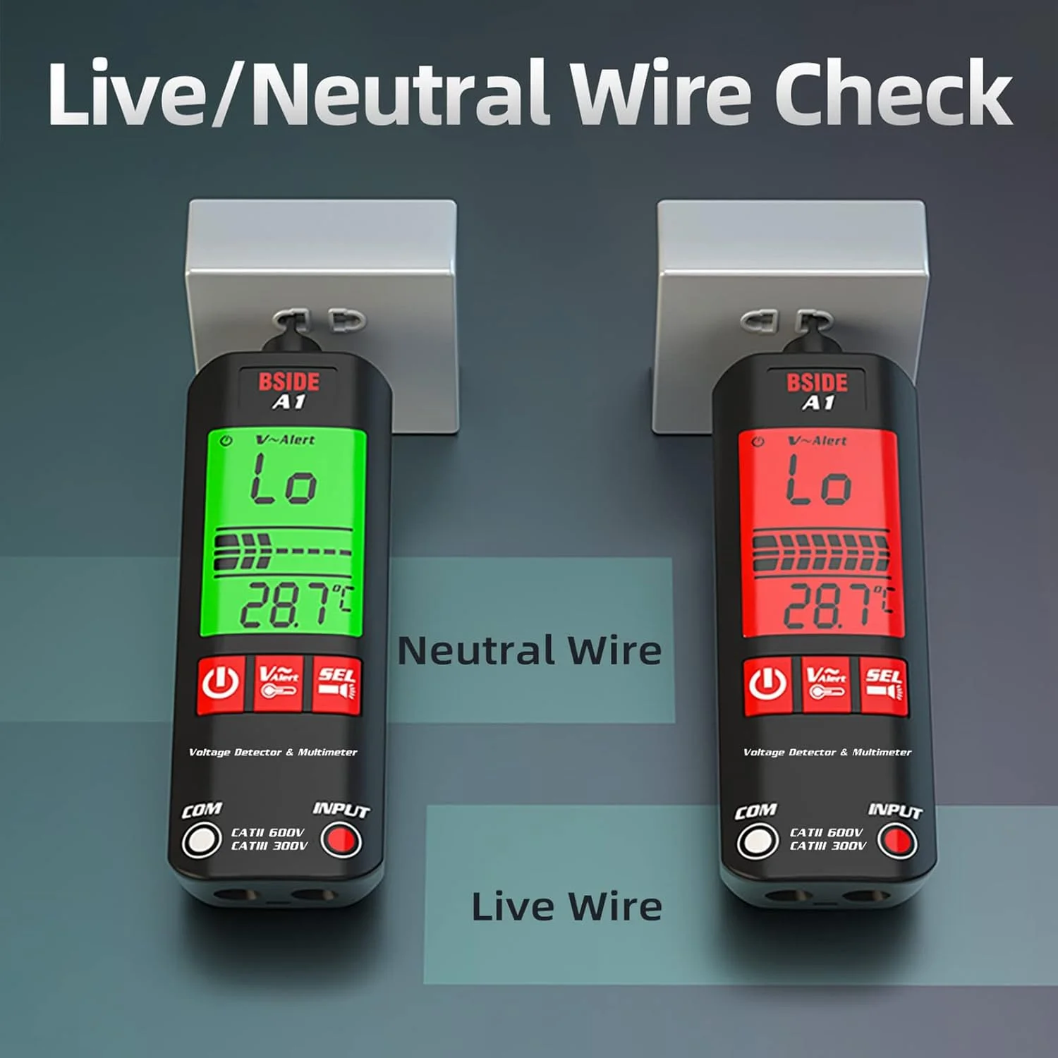 Eacam A1 Mini Multimeter LCD Digital Tester Voltage Detector 2000 Counts DC/AC Voltage Frequency Resistance NCV Continuity Live Wire Neutral Wire Check True RMS Meter Eacam A1 Mini Multimeter LCD Digital Tester Voltage Detector 2000 Counts DC/AC Voltage Frequency Resistance NCV Continuity Live Wire Neutral Wire Check True RMS Meter