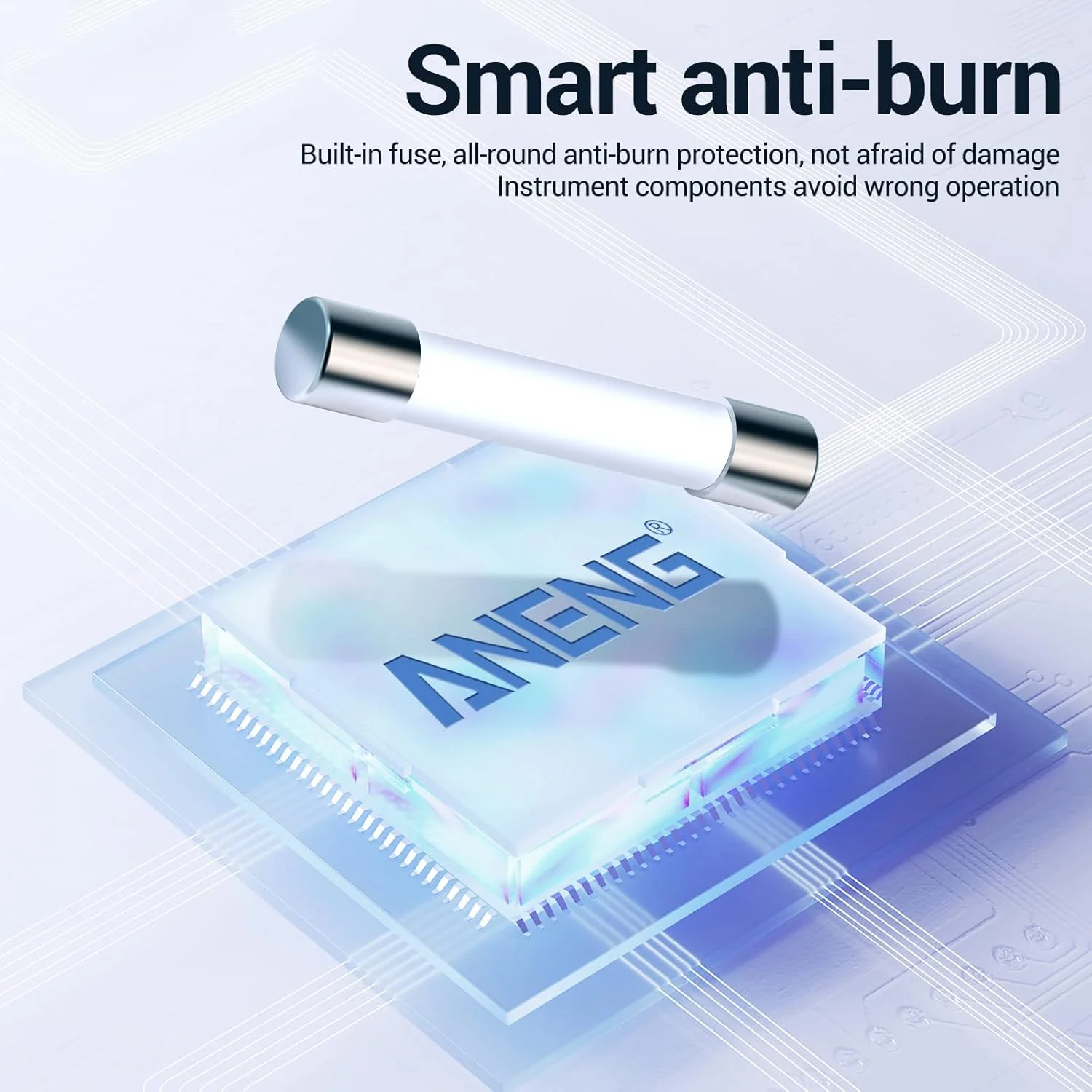 Eacam 6000 Counts Digital Multimeter Smart Anti-burn Rechargeable Universal Meter NCV Tester 5-inch Large LCD with Backlit Flashlight for Voltage Current Resistance Capacitance Temperature Measurement Eacam 6000 Counts Digital Multimeter Smart Anti-burn Rechargeable Universal Meter NCV Tester 5-inch Large LCD with Backlit Flashlight for Voltage Current Resistance Capacitance Temperature Measurement