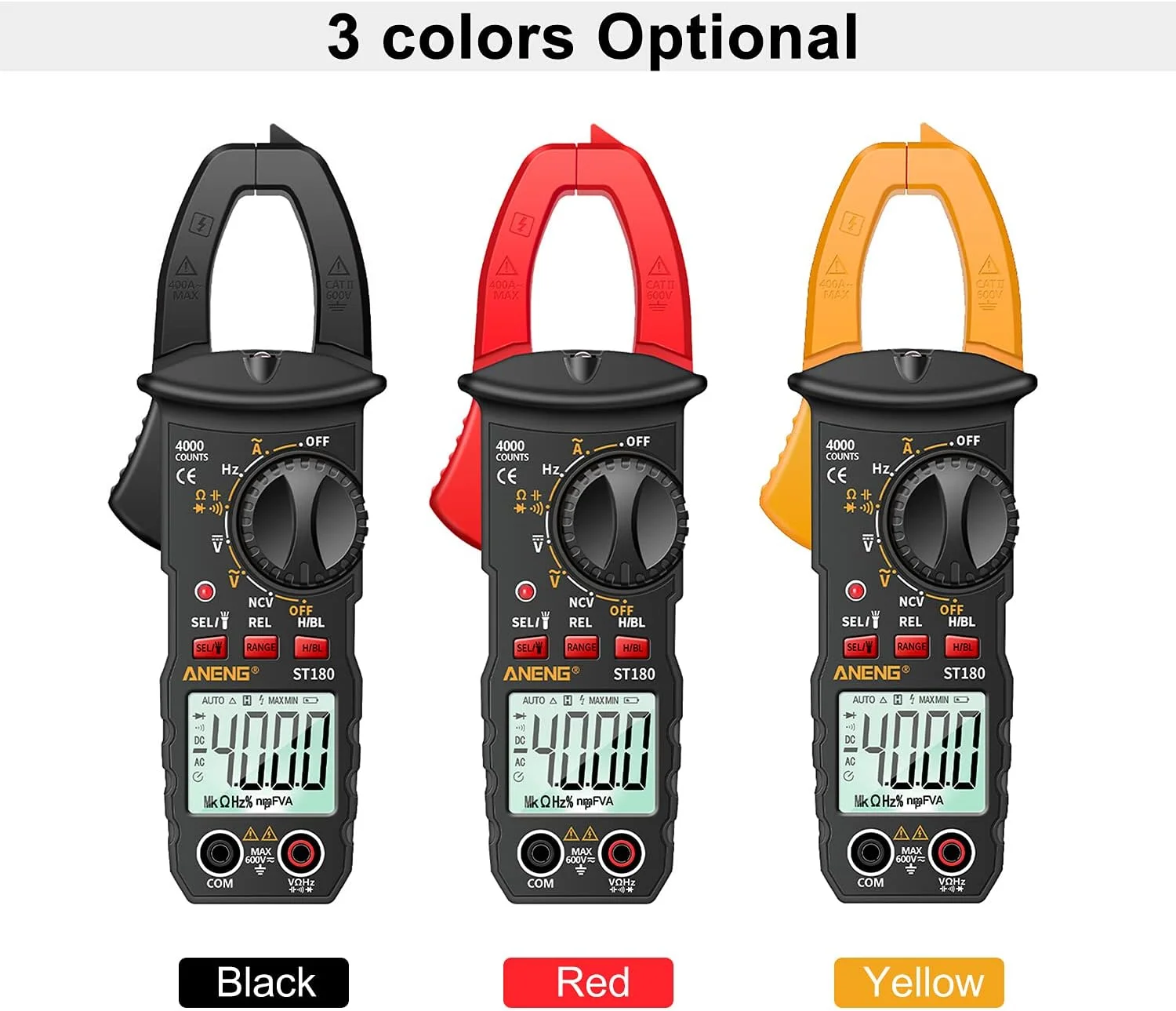 آمپرمتر کلمپی دیجیتال Eacam ST180 با قابلیت شمارش 4000، مولتی متر کلمپی، ولت متر، آمپرمتر AC DC، تستر ولتاژ، تستر NCV، تستر جهانی، تستر جریان کلمپی، دماسنج -30 تا 1000 درجه سانتیگراد آمپرمتر کلمپی دیجیتال Eacam ST180 با قابلیت شمارش 4000، مولتی متر کلمپی، ولت متر، آمپرمتر AC DC، تستر ولتاژ، تستر NCV، تستر جهانی، تستر جریان کلمپی، دماسنج -30 تا 1000 درجه سانتیگراد