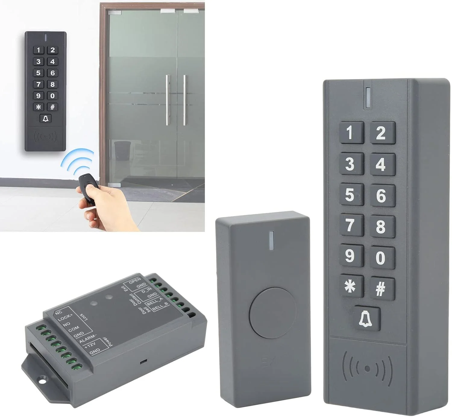 سیستم کنترل دسترسی صفحه کلید Rengu، کیت سیستم کنترل دسترسی درب 3 ولت DC12 ولت صفحه کلید روشن IP66 ضد آب برای مدرسه سیستم کنترل دسترسی صفحه کلید Rengu، کیت سیستم کنترل دسترسی درب 3 ولت DC12 ولت صفحه کلید روشن IP66 ضد آب برای مدرسه