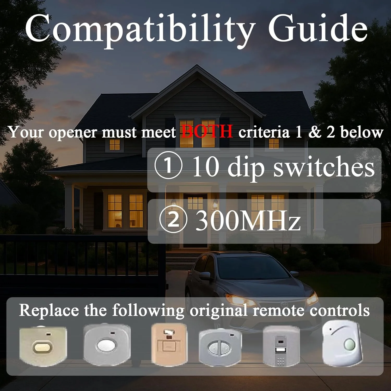 2 عدد جایگزین برای ریموت درب بازکن گاراژ Linear MultiCode مدل های 3089، 3070، 3060، 308911، MCS308911، MCS306010، MCS3070، دارای 10 سوئیچ DIP و فرکانس 300 مگاهرتز 2 عدد جایگزین برای ریموت درب بازکن گاراژ Linear MultiCode مدل های 3089، 3070، 3060، 308911، MCS308911، MCS306010، MCS3070، دارای 10 سوئیچ DIP و فرکانس 300 مگاهرتز