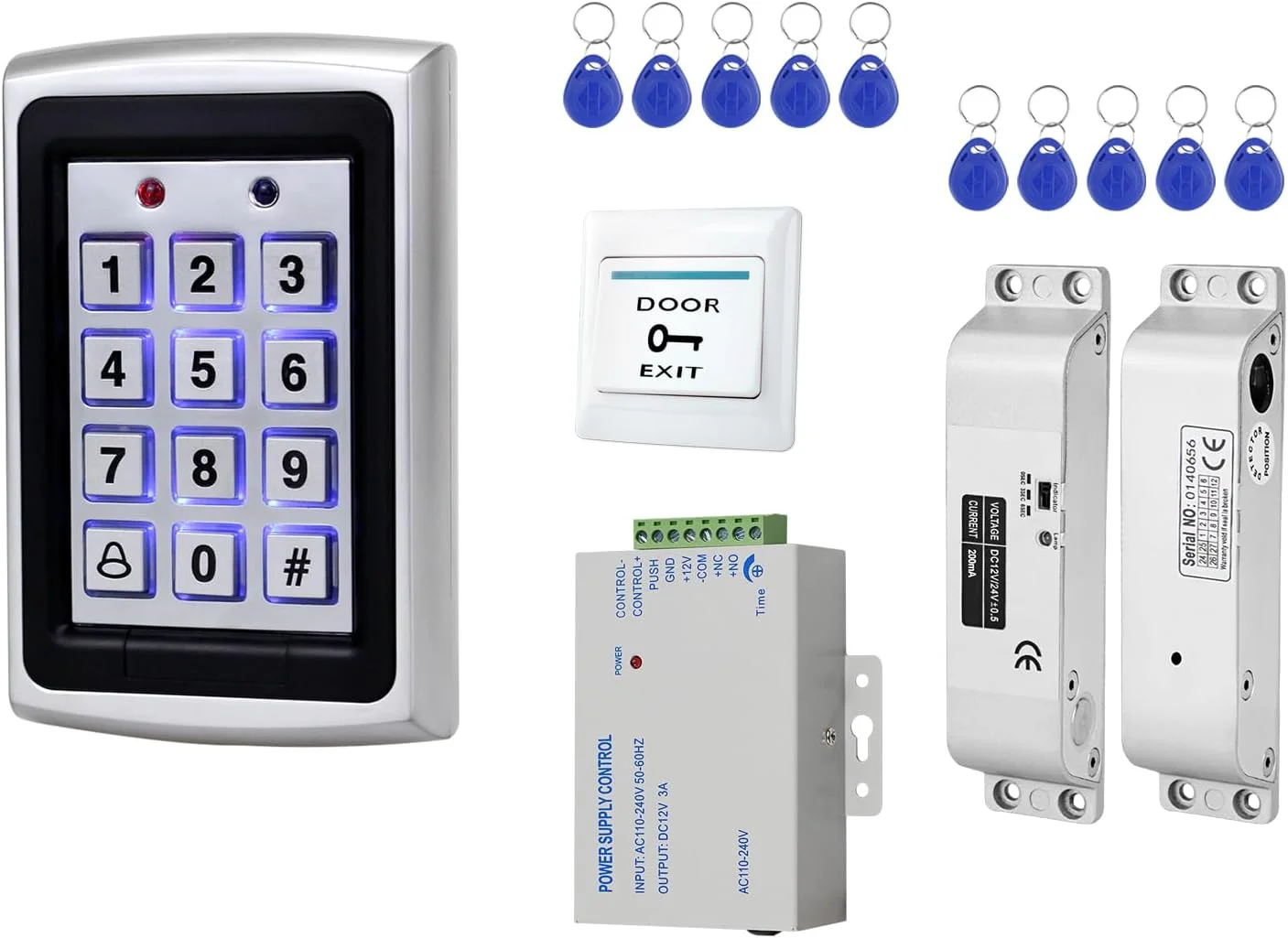 کیت کامل سیستم کنترل دسترسی خانگی ReaIOKbii، صفحه کلید فلزی برای 1000 کاربر + منبع تغذیه 12 ولت 3 آمپر + دکمه خروج درب + قفل برقی کیت کامل سیستم کنترل دسترسی خانگی ReaIOKbii، صفحه کلید فلزی برای 1000 کاربر + منبع تغذیه 12 ولت 3 آمپر + دکمه خروج درب + قفل برقی