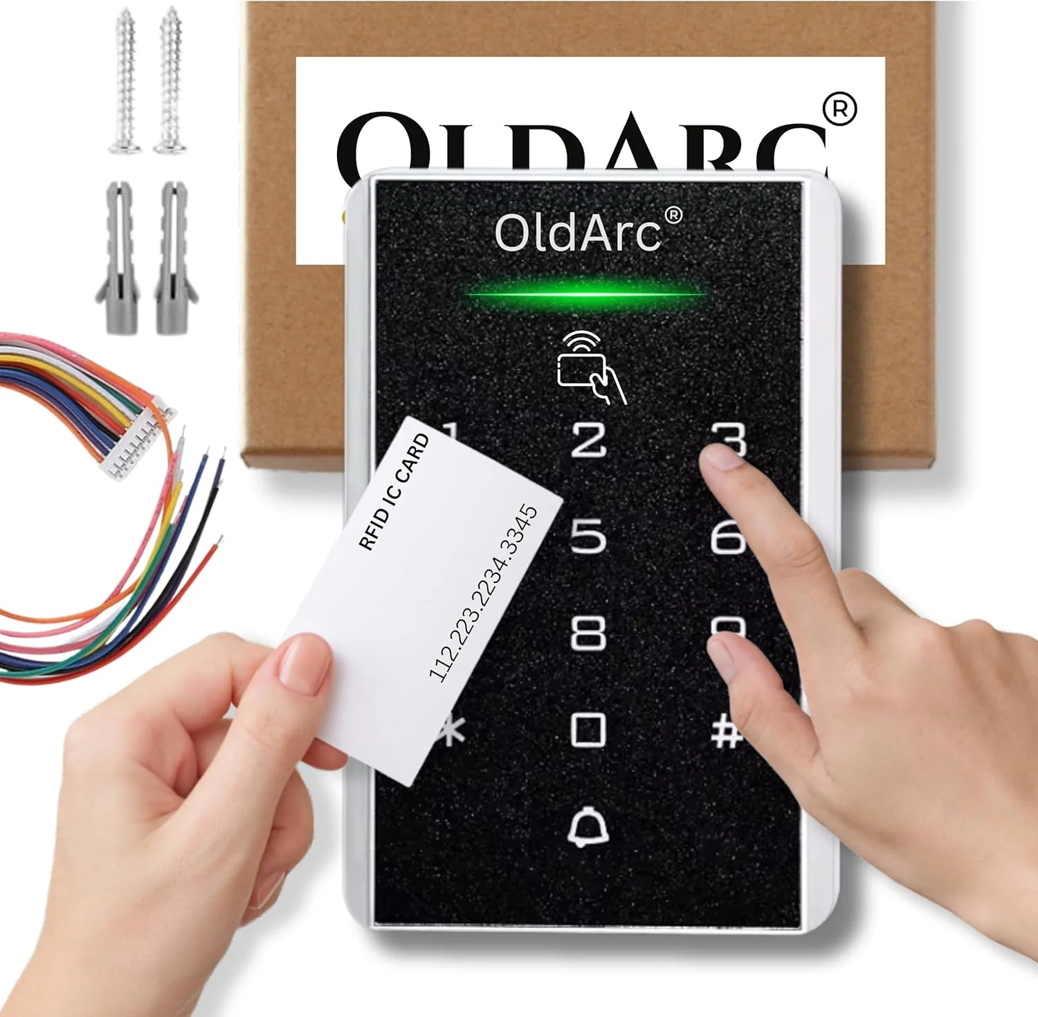 صفحه کلید کنترل دسترسی درب OldArc KM-35، ولتاژ 12 ولت DC | 2000 کاربر | باز کردن درب با پین + کارت RFID | سیستم کنترل دسترسی کارت پین برای ورودی درب اداره و منزل (کنترل دسترسی KM-35 PIN+RFID) صفحه کلید کنترل دسترسی درب OldArc KM-35، ولتاژ 12 ولت DC | 2000 کاربر | باز کردن درب با پین + کارت RFID | سیستم کنترل دسترسی کارت پین برای ورودی درب اداره و منزل (کنترل دسترسی KM-35 PIN+RFID)