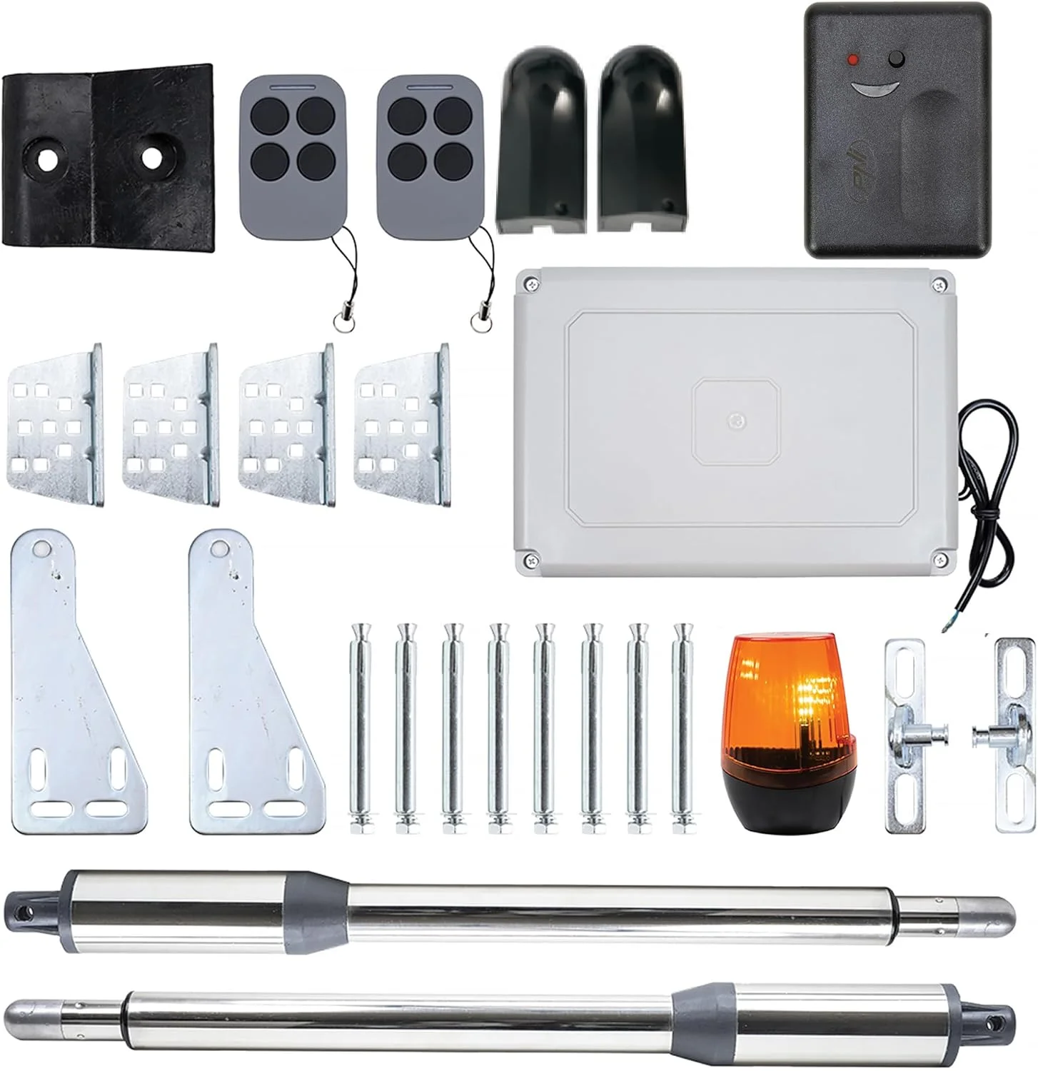 کیت اتوماسیون درب بازویی PNI MAB300، شامل 2 موتور 40 واتی، مناسب برای طول درب 2 x 2.5 متر، 200 کیلوگرم و رله هوشمند PNI SmartHome RG120، سازگار با اپلیکیشن Tuya کیت اتوماسیون درب بازویی PNI MAB300، شامل 2 موتور 40 واتی، مناسب برای طول درب 2 x 2.5 متر، 200 کیلوگرم و رله هوشمند PNI SmartHome RG120، سازگار با اپلیکیشن Tuya