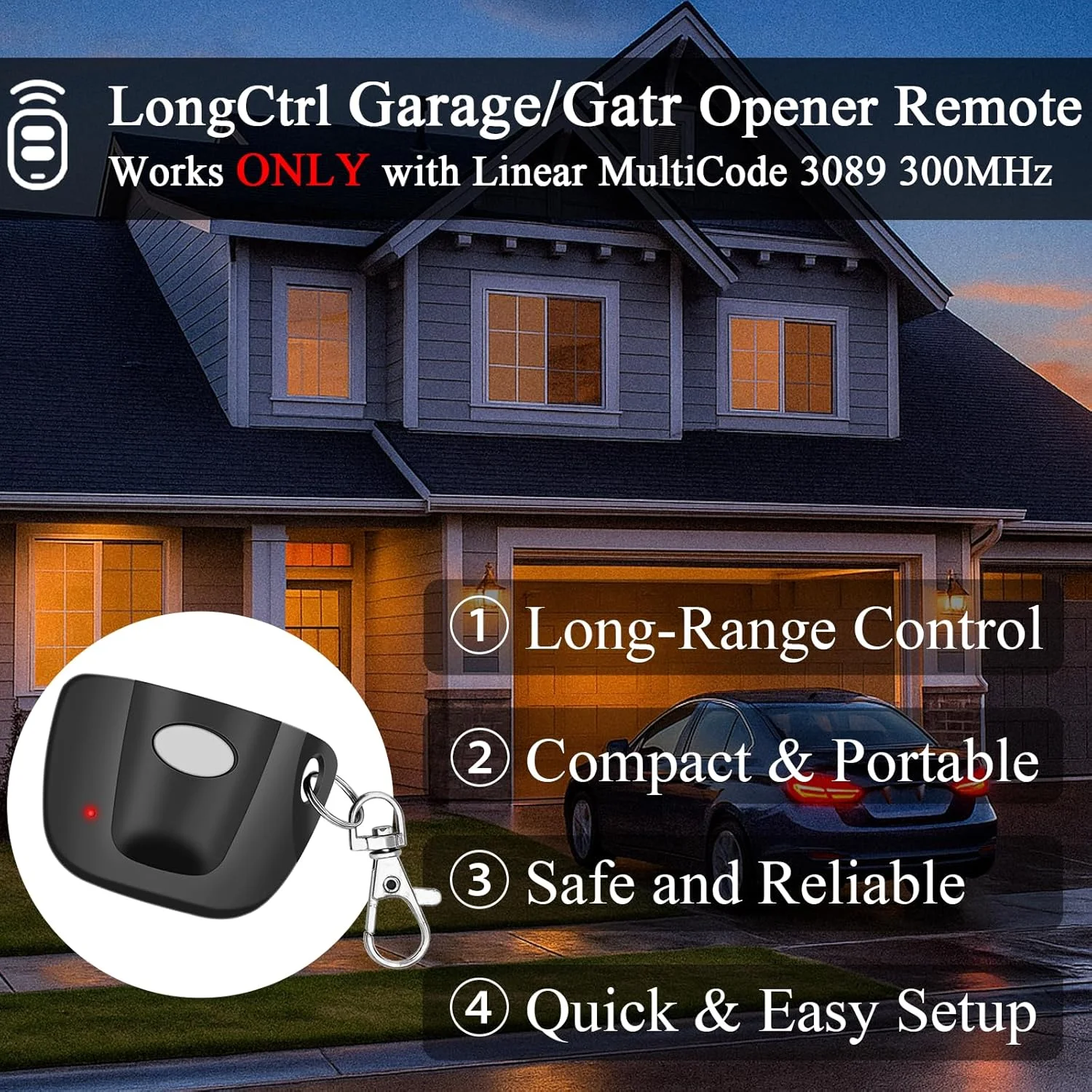 2 عدد جایگزین برای ریموت درب بازکن گاراژ Linear MultiCode مدل های 3089، 3070، 3060، 308911، MCS308911، MCS306010، MCS3070، دارای 10 سوئیچ DIP و فرکانس 300 مگاهرتز 2 عدد جایگزین برای ریموت درب بازکن گاراژ Linear MultiCode مدل های 3089، 3070، 3060، 308911، MCS308911، MCS306010، MCS3070، دارای 10 سوئیچ DIP و فرکانس 300 مگاهرتز