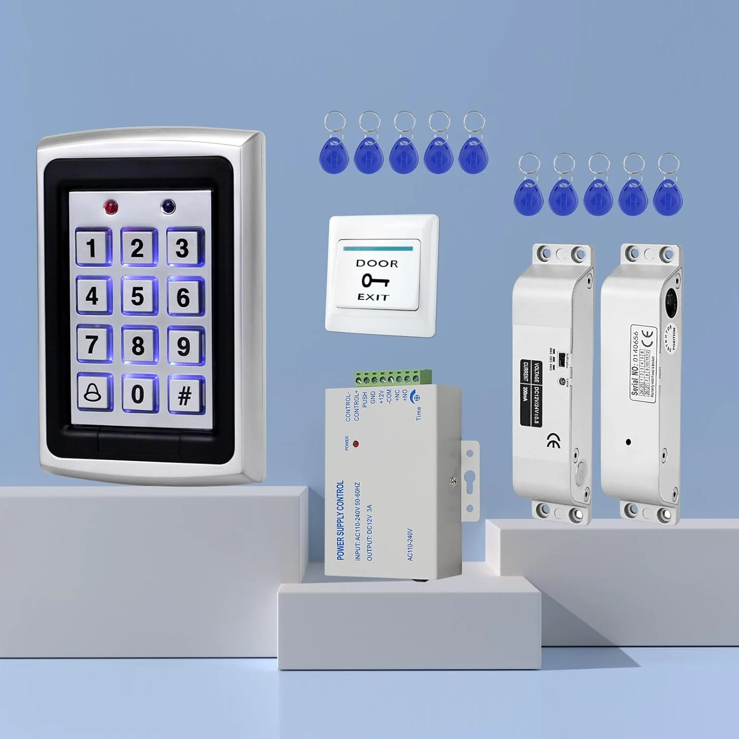 کیت کامل سیستم کنترل دسترسی خانگی ReaIOKbii، صفحه کلید فلزی برای 1000 کاربر + منبع تغذیه 12 ولت 3 آمپر + دکمه خروج درب + قفل برقی کیت کامل سیستم کنترل دسترسی خانگی ReaIOKbii، صفحه کلید فلزی برای 1000 کاربر + منبع تغذیه 12 ولت 3 آمپر + دکمه خروج درب + قفل برقی