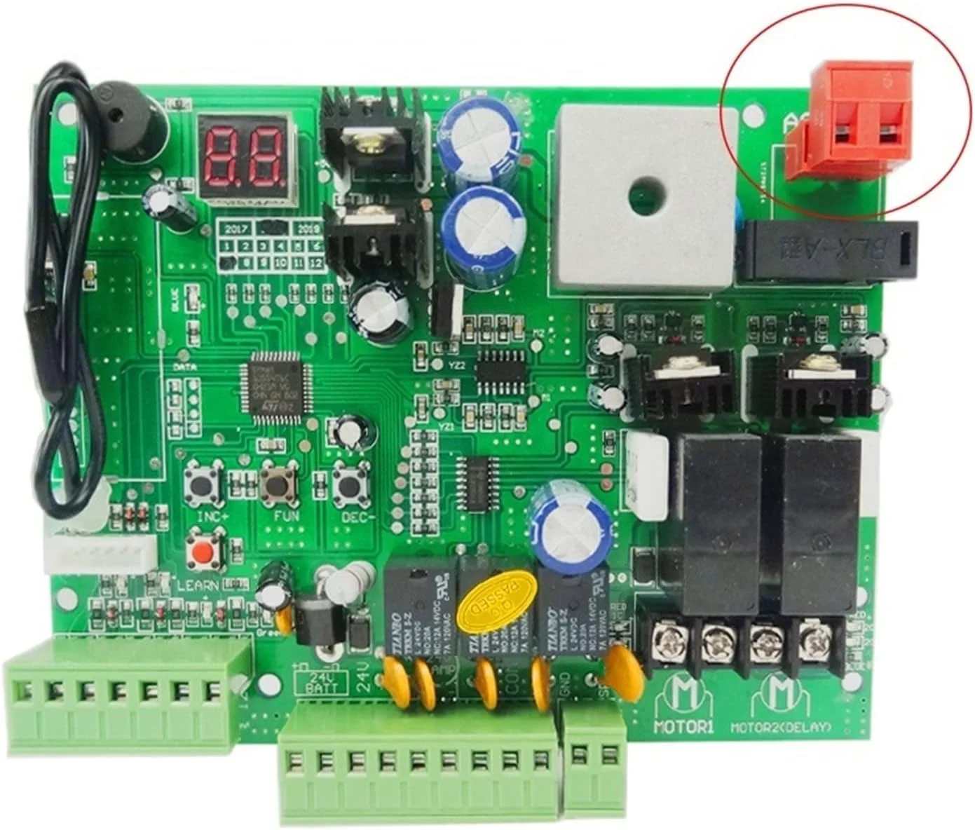 کیت بازکننده درب اتوماتیک PaRfco، برد PCB یونیورسال 12V/24V برای بازکننده درب دولنگه اتوماتیک، پنل برد کنترل، سیستم کنترل هوشمند برای درب ورودی، مناسب برای درب های دولنگه کشویی کیت بازکننده درب اتوماتیک PaRfco، برد PCB یونیورسال 12V/24V برای بازکننده درب دولنگه اتوماتیک، پنل برد کنترل، سیستم کنترل هوشمند برای درب ورودی، مناسب برای درب های دولنگه کشویی