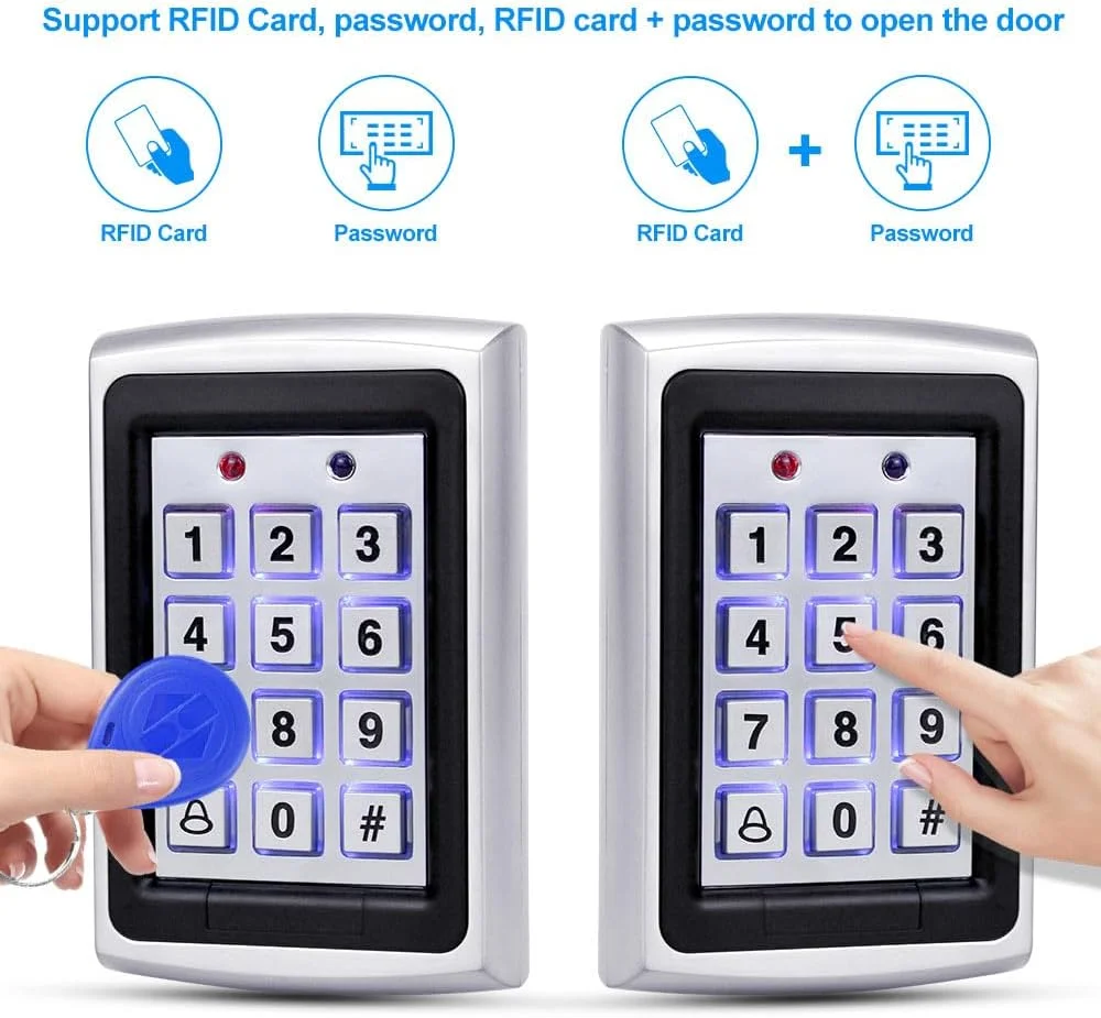 کیت کامل سیستم کنترل دسترسی خانگی ReaIOKbii، صفحه کلید فلزی برای 1000 کاربر + منبع تغذیه 12 ولت 3 آمپر + دکمه خروج درب + قفل برقی کیت کامل سیستم کنترل دسترسی خانگی ReaIOKbii، صفحه کلید فلزی برای 1000 کاربر + منبع تغذیه 12 ولت 3 آمپر + دکمه خروج درب + قفل برقی